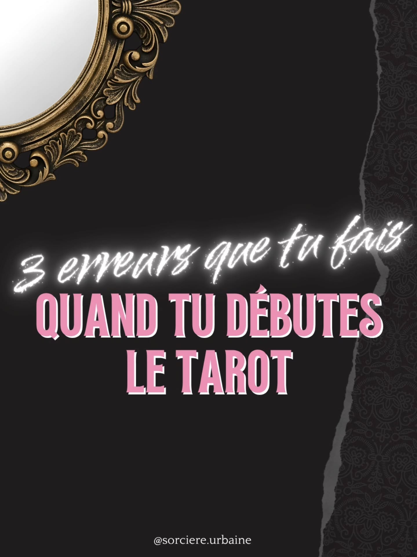 | 3 erreurs que tu fais quand tu débutes le tarot ❌️ |
Parce qu’on passe toutes par là à un moment donné.
Des erreurs, j’en ai commises dans mon apprentissage.
❌️Apprendre par coeur les significations des cartes.
❌️Vouloir faire comme tout le monde.
❌️Essayer de cadrer à une certaine vision de “l’expertise”.
❌️Oublier mon intuition dans mon processus d’apprentissage.
➡️Et pleine d’autres erreurs. Mais aujourd’hui, après plus de 10 ans de pratique, à me former, à former moi-même, à lire sur le sujet, à écrire sur le sujet aussi, je peux partager mon expérience et t'éviter les problèmes que j’ai rencontré 🤗
Pour rejoindre l'institut, c'est dans ma bio que ça se passe ⬆️🔥🗝