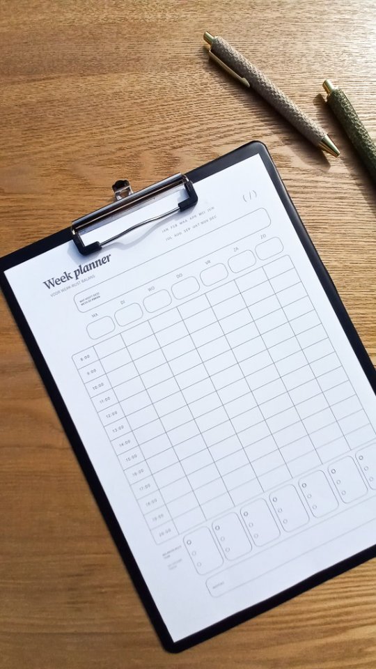 ✍️ Zo gebruik ik mijn planning
1. Het hoeft niet perfect
Mijn blokken geven richting, geen regels. Juist daardoor creëer ik rust en voorkom ik dat ik te veel wil doen op een dag. Het is niet bedoeld als een strak schema.
2. Begin met een intentie
Wat is mijn focus deze week? Dat bepaalt hoe mijn dagen eruitzien.
3. Consistente pauzes
Ik plan mijn pauzes rond dezelfde tijden. Dat geeft voorspelbaarheid en balans.
4. Eerst rust, dan de rest
Voor mij werkt het om rustmomenten als eerste in te plannen. Na het eten is bijvoorbeeld een natuurlijk moment om even terug te schakelen.
5. Vergeet je afsluiting niet
Afronden is net zo belangrijk als starten. Even ontkoppelen helpt je stressniveau omlaag te brengen.
6. Eat the frog 🐸
Begin met de taak waar je het meest tegenop ziet. Dan is de rest van je dag meteen lichter.
7. Kies maximaal 3 to do’s
Meer = overwhelm. Minder = focus en voldoening.
8. Laat ruimte open
Niet alles hoeft vol gepland. Juist die open blokken geven flexibiliteit en ademruimte.
9. Werk met kleurcodes
Zo zie je in één oogopslag hoe jouw week verdeeld is.
✨ Deze block planner vind je op mijn website als je ‘m zelf wilt proberen!
Deze planner is gemaakt voor mensen die vooral in de ochtend en middag productief zijn 🤍 Daarom loopt het ontwerp tot 20:00 en ligt de focus op werk en structuur overdag.
#werkrustbalans #productiviteit #planner #zzp #structuur