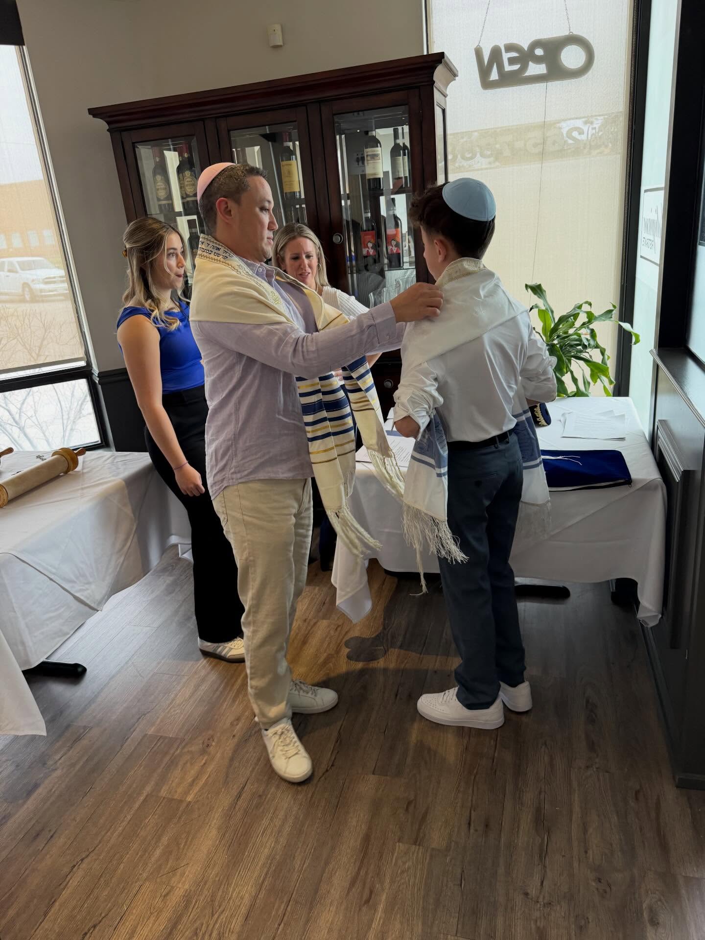 A moment of pride at their son's bar mitzvah #pride #jewish #celebrations #family #barmitzvah