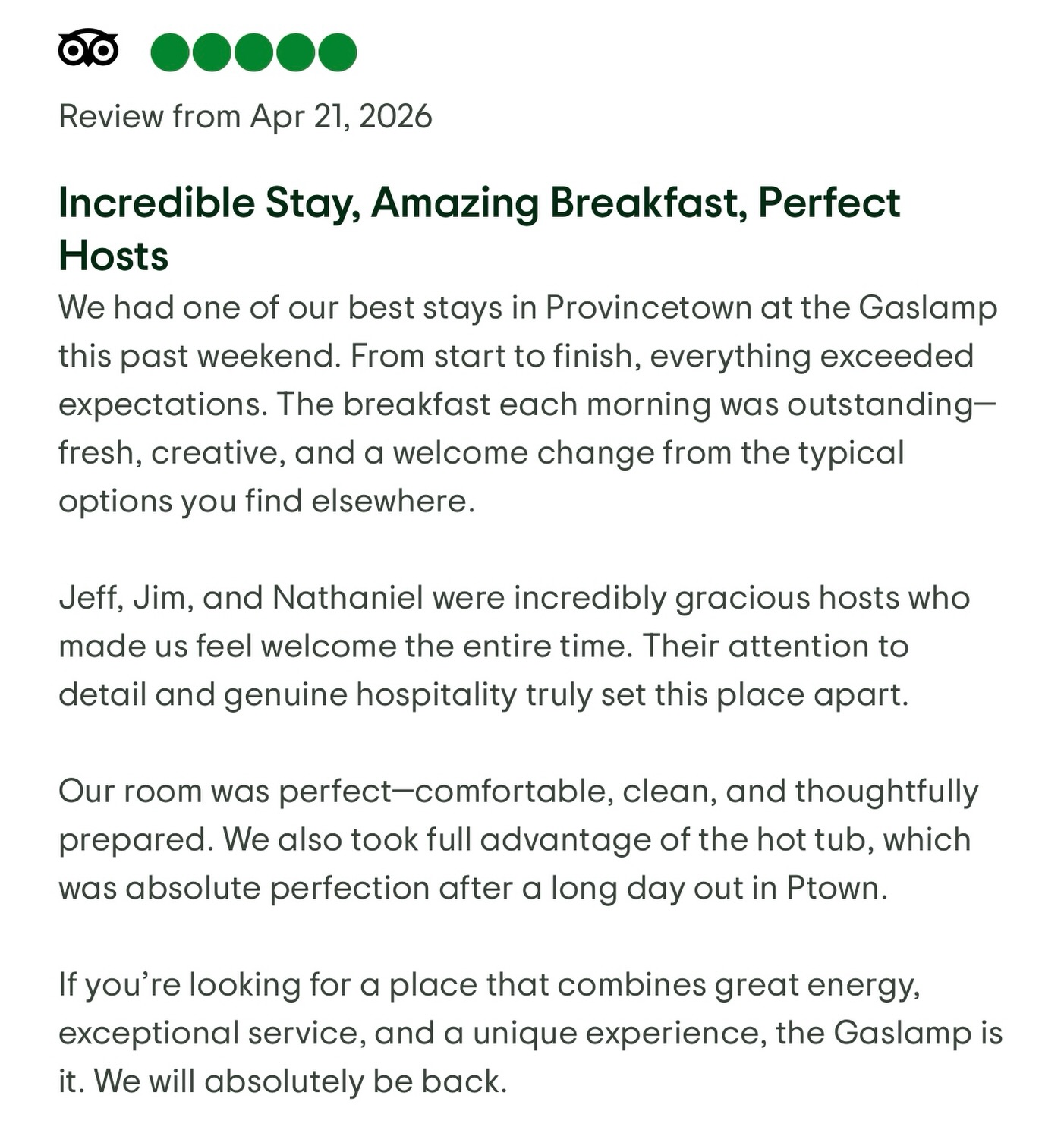 Join us! thegaslampptown.com
Provincetown: Always in Season
#TheGaslampPTown #ProvincetownLuxury #ModernVictorian #BoutiqueStay