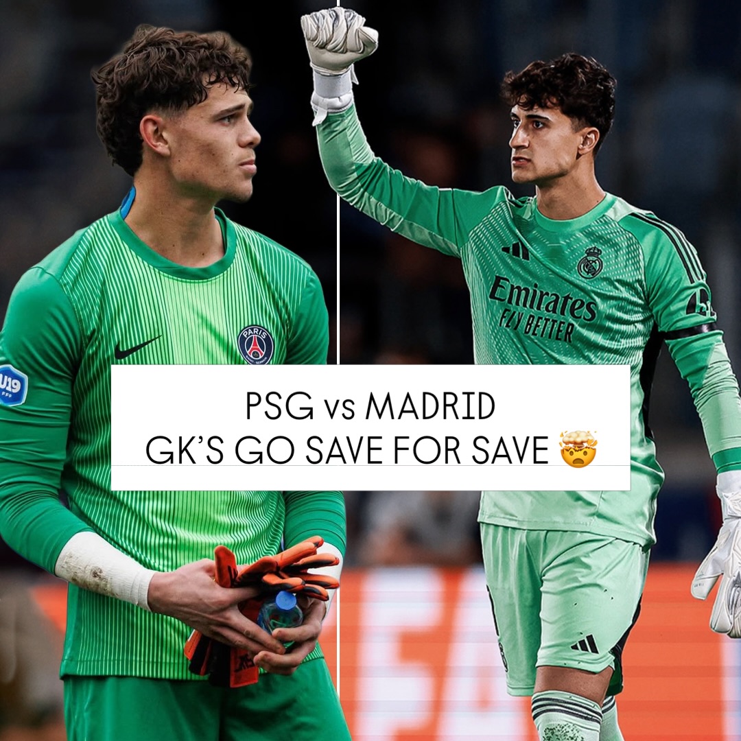 @mart.injames08 & @jaavii.navarro go save for save in the UEFA Youth League Semi-Finals.. the future is in good hands 🧤 #gk #goalkeeper #championsleague #psg #realmadrid