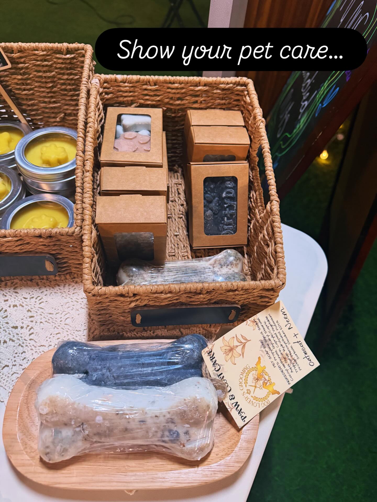 Stop by Dog Lover’s Self-Care Boutique @uppervalleymarket to get a sample of our paws & nose balm, all handmade and natural #petcareprofessionals #petlove #elpasotexas #handmadepetproducts #naturalpetproducts