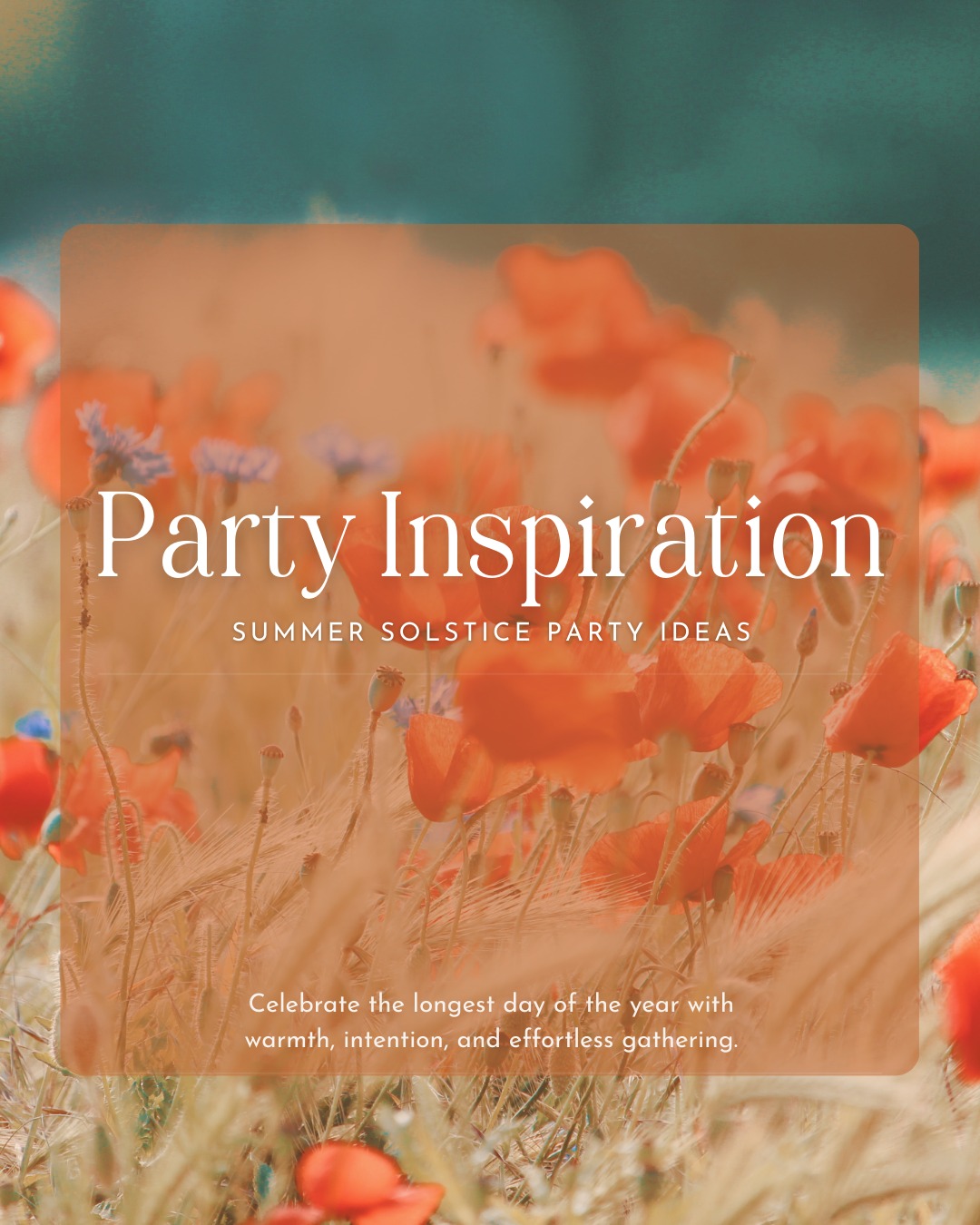 The longest day of the year calls for something simple and meaningful.
A Summer Solstice gathering isn’t about perfection — it’s about warmth, ease, and togetherness. Think sun-warmed colors, seasonal bites, slow evenings, and a moment to pause before the season shifts.
If you’re looking for a reason to gather this summer… this is it. 🌞✨