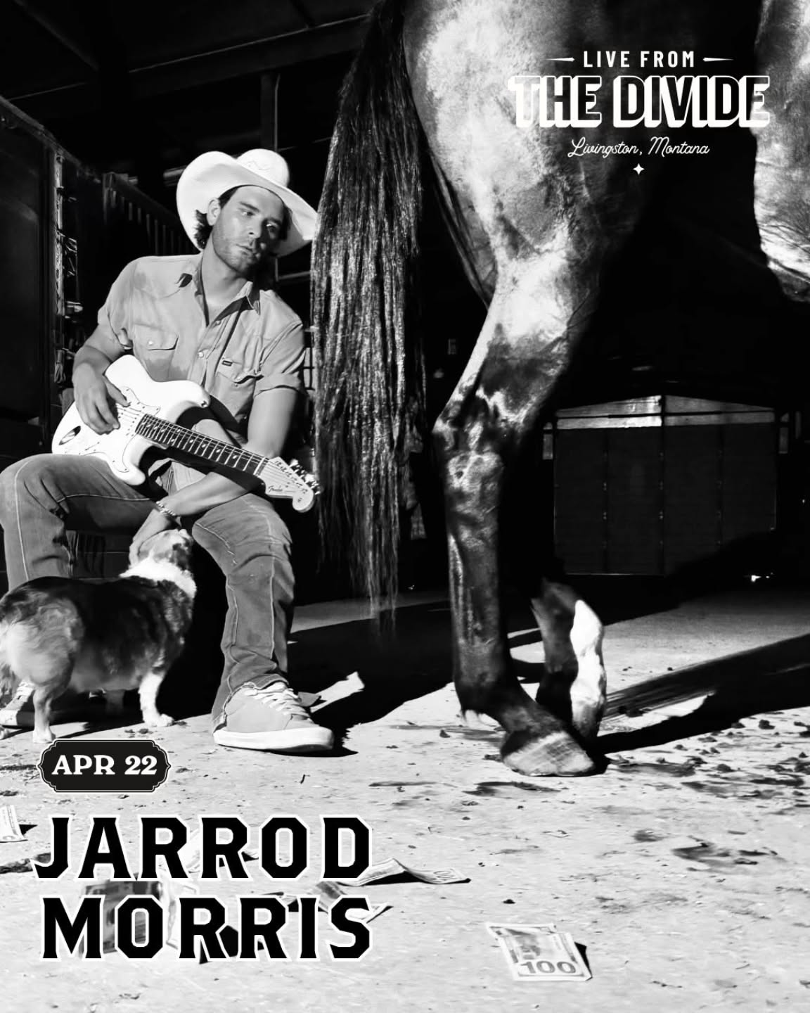 With @livefromthedivide catch an incredible songwriter at the historic Empire Theatre this week!
Wednesday, April 22 — Jarrod Morris
Doors at 7:00 pm | Music at 8:00 pm
Now ar the historic Empire Theatre, 106 N 2nd Street, Livingston
Link in @livefromthedivide Bio for Tickets!