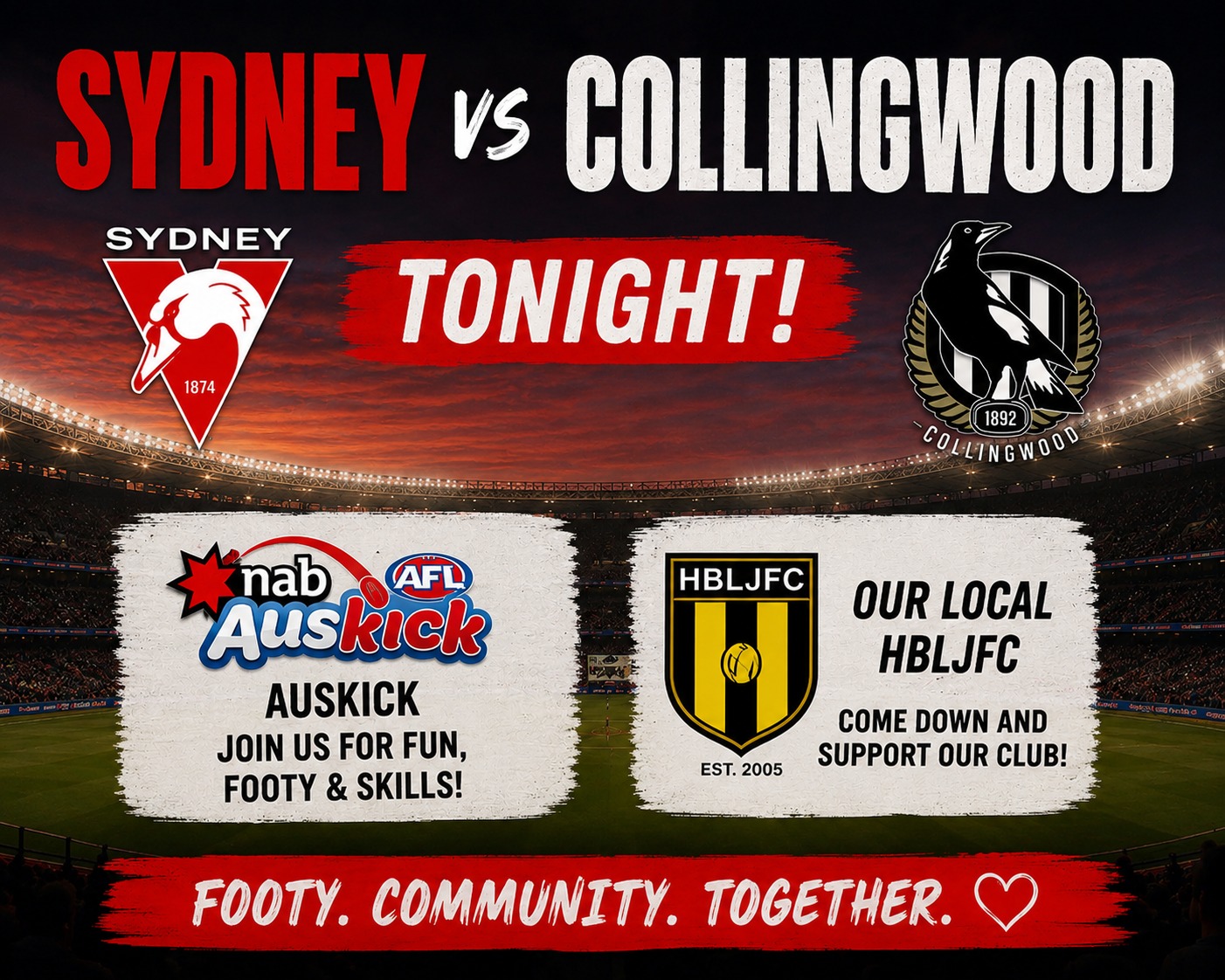 π Come on down to The Pav tonight!
Grab a great meal π, enjoy a cold drink π», support our local teams and catch all the footy action live on the TVs!
Nothing better than good food, great company and footy at your local club. See you tonight! π