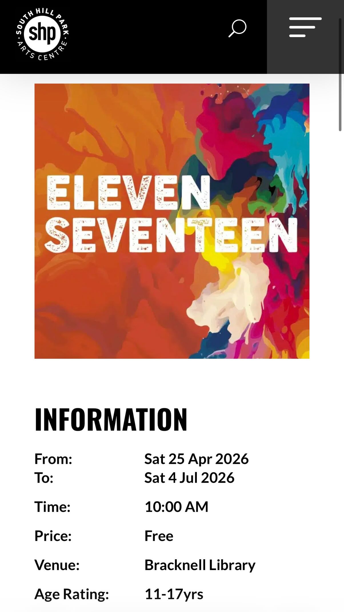Join Eleven Seventeen – a welcoming weekly art club for ages 11–17.
Explore your creativity, try new techniques, and enjoy making art in a relaxed and supportive environment.
📍 Bracknell Library
🗓 Every Saturday
⏰ 10:00 AM
🎟 Free to attend
Book your place via the link in our bio. Everyone is welcome—come along and get creative.
#ElevenSeventeen #ArtClub #YoungArtists #CreativeYouth #bracknell