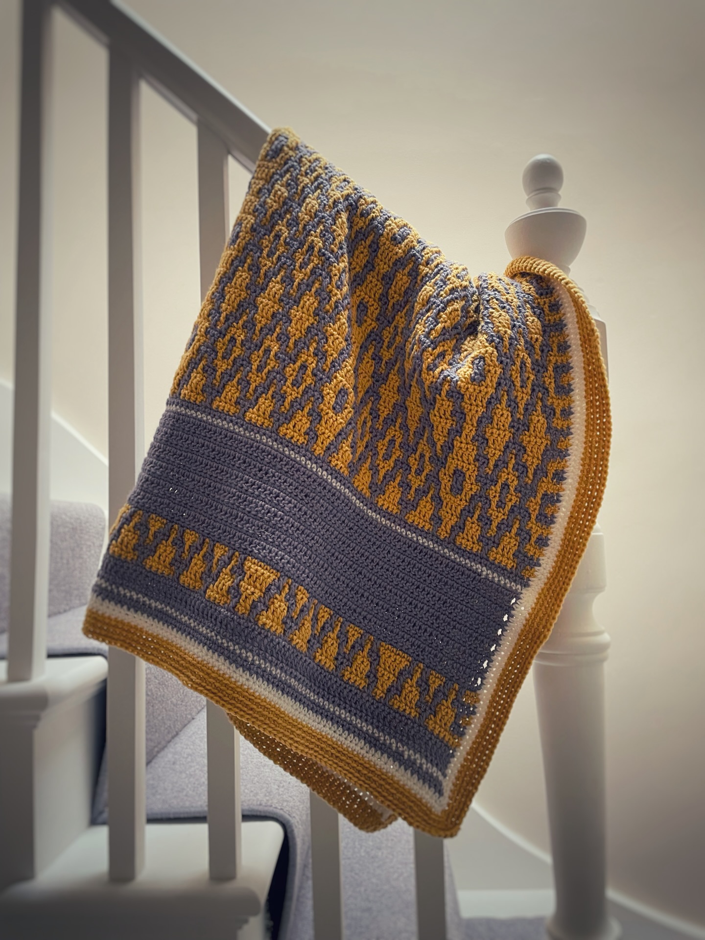 Introducing the Dorma Throw, my first self-designed blanket!
Dorma or Doroma (pr. Dor-maa) | noun
Root lang. Bengali - দরমা
(def.) fencing made from woven bamboo, often used as dividers between property, or walls for sheds and weaving huts in order to keep the space shaded and cool.
Technique: Inset Mosiac Crochet
Size: 46” x 54” | Pure Wool
Price £175/-
#slowmade #handmade #crochet #insetmosaiccrochet #MerakiByHand