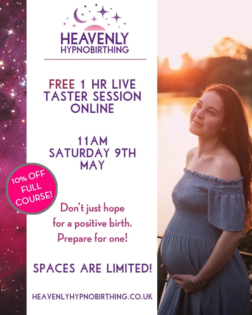 .
āØļøš Free Hypnobirthing Taster Session! šāØļø
Are you reading this absolutely dreading giving birth in the near future?! Maybe you've started preparing, getting all the practical stuff done such as sorting the nursery and buying some tiny clothes..you may have even booked onto an antenatal preparation course already...but have you done any work on your mindset?
If you're looking for:
š Approaching birth feeling calm, confident and both mentally and practically prepared
š An independant, no nonsense instructor who is trained in birth rights, biomechanics, LGBTQ+ & ND affirming practice
š Tools to help no matter what the birthing scenario
š Ongoing support right up to the birth (& often beyond!)
Then you need to jump on my free online taster session on Saturday 9th May to find out more about how hypnobirthing can make a big difference to your birth experience! Nothing to lose, and a lot to gain.
š As a Thank You for joining me, there is a 10% discount off the Complete Programme when you book! š„°š
To find out more, drop me a DM or email on heavenlyhypnobirthing@hotmail.com
Can't wait to chat then! šš Katie x
.
.
.
#hypnobirthingtaster #heavenlyhypnobirthing #bossyourbirth #Southampton #South Hampshire