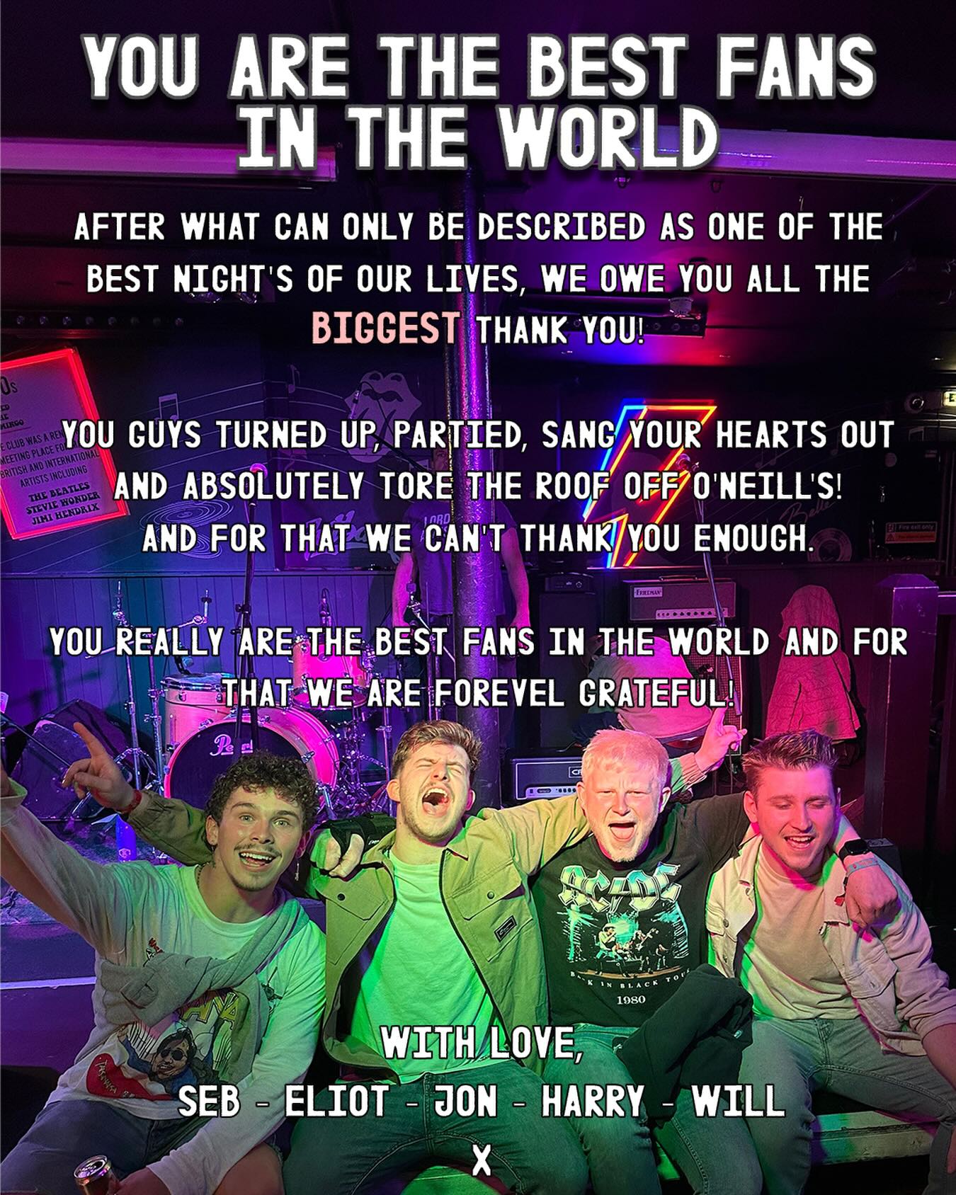 YOU ARE THE BEST FANS IN THE WORLD! #festival‼️ #newmusic #britpop #band #bandlife