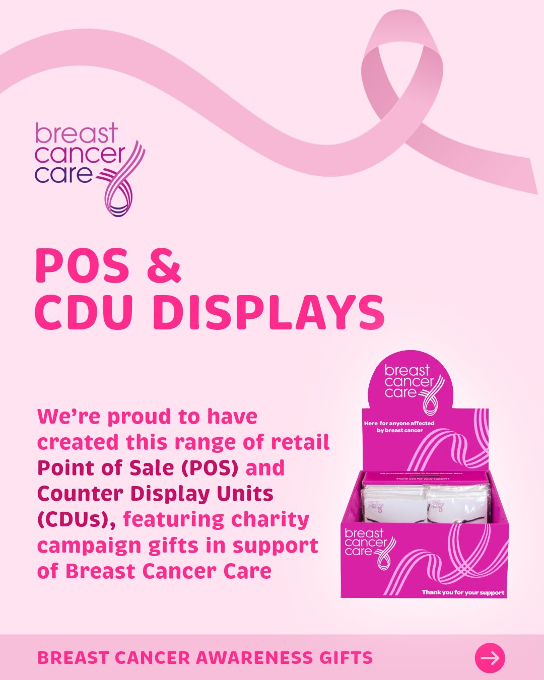Looking to drive more in-store gift sales?
We created a range of Point of Sale (POS) displays and Counter Display Units (CDUs) for (Breast Cancer Care) @breastcancernow designed to maximise visibility and increase impulse purchases at checkout.
From plush bears to pin badges and bracelets, these charity awareness gifts are perfect for retail campaigns, events, and fundraising initiatives.
Ideal for:
• Retail environments
• Charity campaigns
• In-store promotions
If you’re looking for custom POS displays or retail-ready CDU solutions, we’d love to help:
📩 info@tcseurope.co.uk