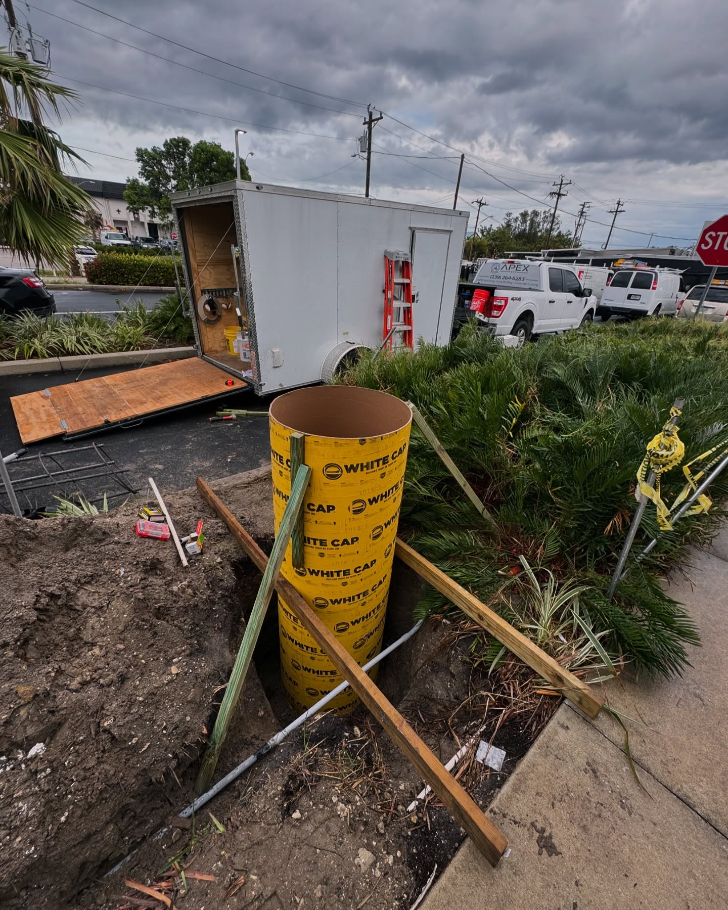 Concrete base for light pole🚧