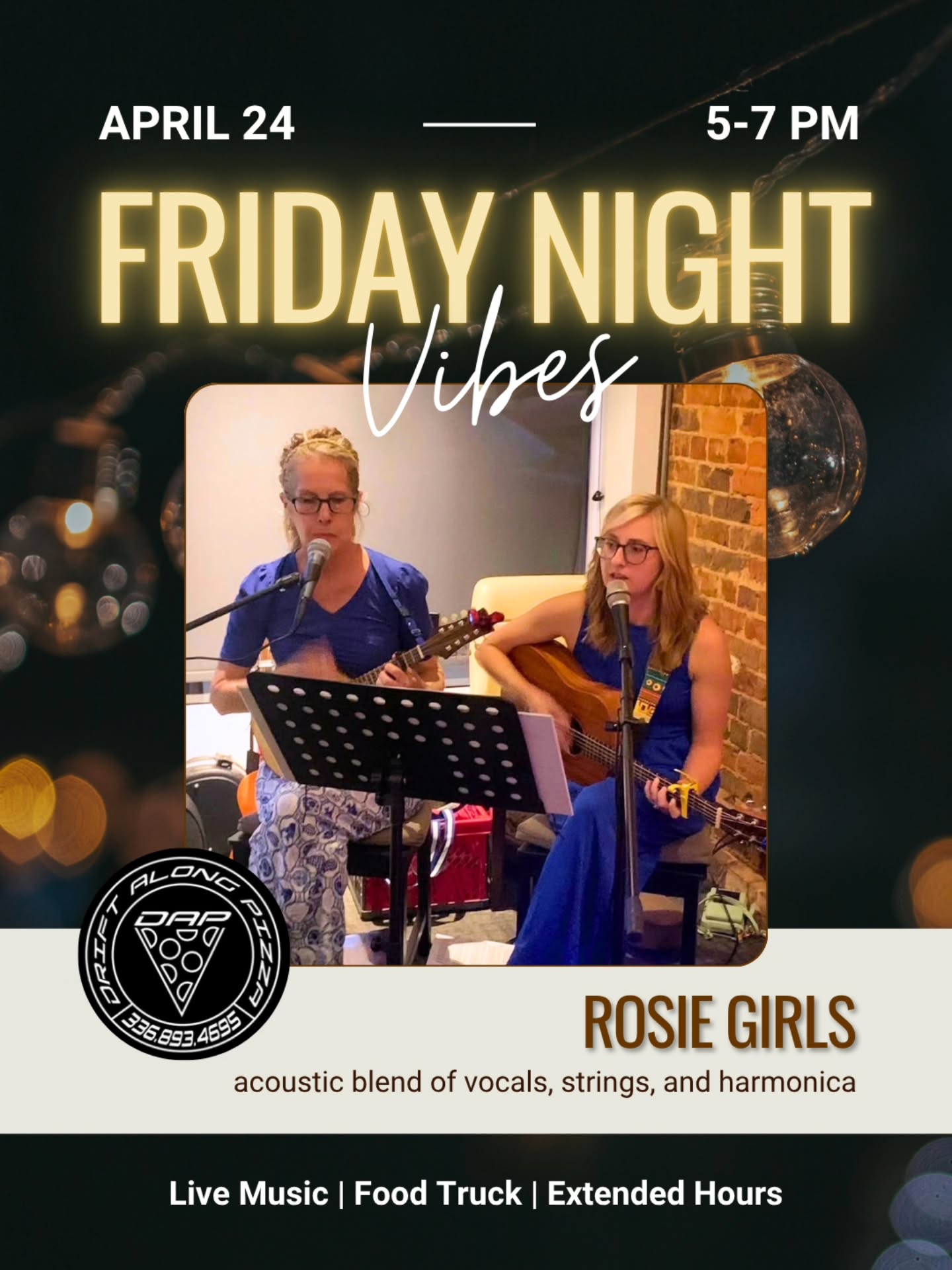 JLV weekend lineup! 🙌 The Vibes are back this Friday with our newest duo, the Rosie Girls. We'll also have @driftalongpizzaco with us from 5-7pm serving up some amazing food. Come hungry! 🍕
Then we have the talented Jason Bunch with us on Sunday from 2-4pm for a relaxing afternoon.
Outside food and snacks are welcome on Saturday and Sunday only. Families and pets welcome. 🍷
#weekendplans #juniuslindsayvineyard #fridayvibes #sundayfunday @jmbunch