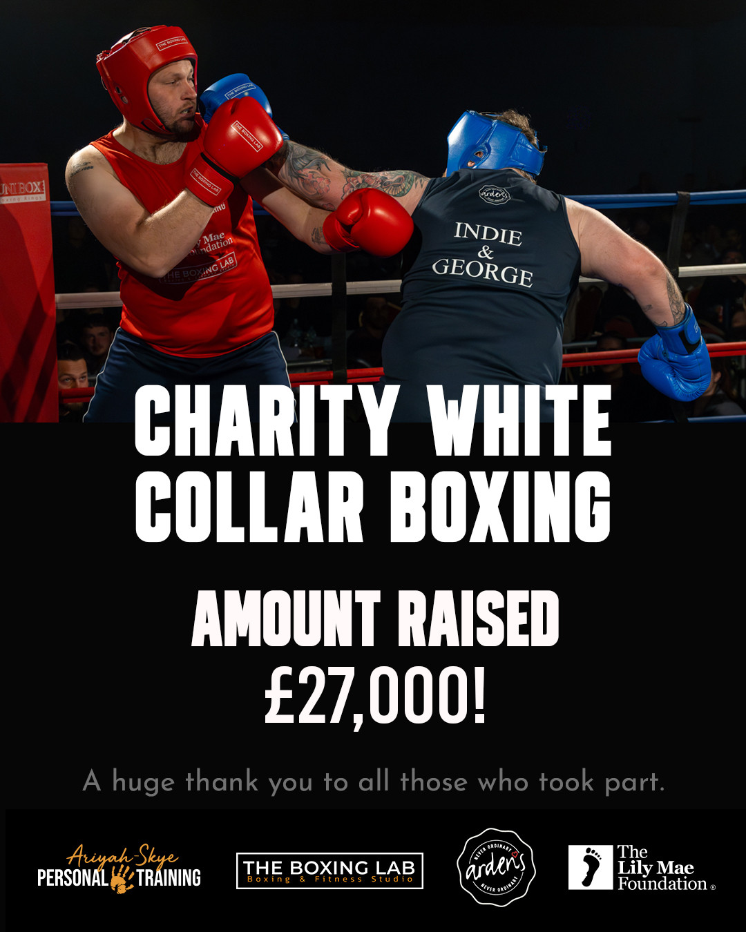🥊 🥊
A huge thank you to everyone who took part, came along to support, and sponsored our recent White Collar Boxing event in March.
Together, you raised an incredible £27,000!
Are you interested in stepping into the ring next time?
If you’ve been inspired and would like to take part in our next White Collar Boxing event, keep an eye out for more details coming soon