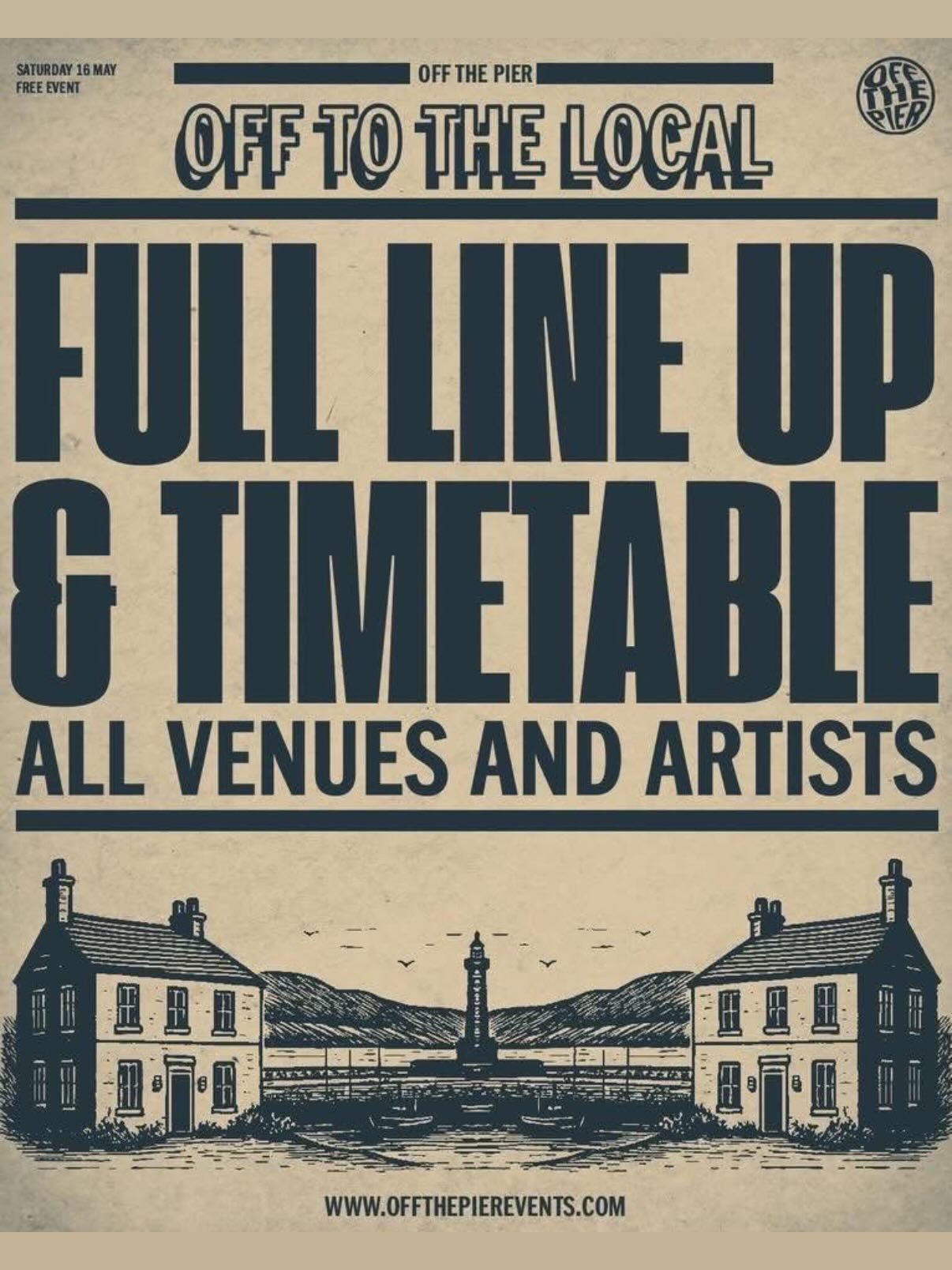 Can’t wait for this one tomorrow
🎉 Off To The Local - Saturday 16th May! 🎉
FREE ENTRY - No wristband needed!
Join us in Whitehaven for a day of live music and good vibes! Explore various pubs like The Yellow Earl, Shipwrights, and more, all hosting amazing acts throughout the day and night.
Don’t miss Soundwave and Colours Cafe as additional venues, plus browse unique stalls by TEG Retail Markets on King Street!
Celebrate local talent and community spirit—grab your friends, plan your route, and let’s make it a day to remember! 🍻💃🎶
offthepierevents Off The Pier