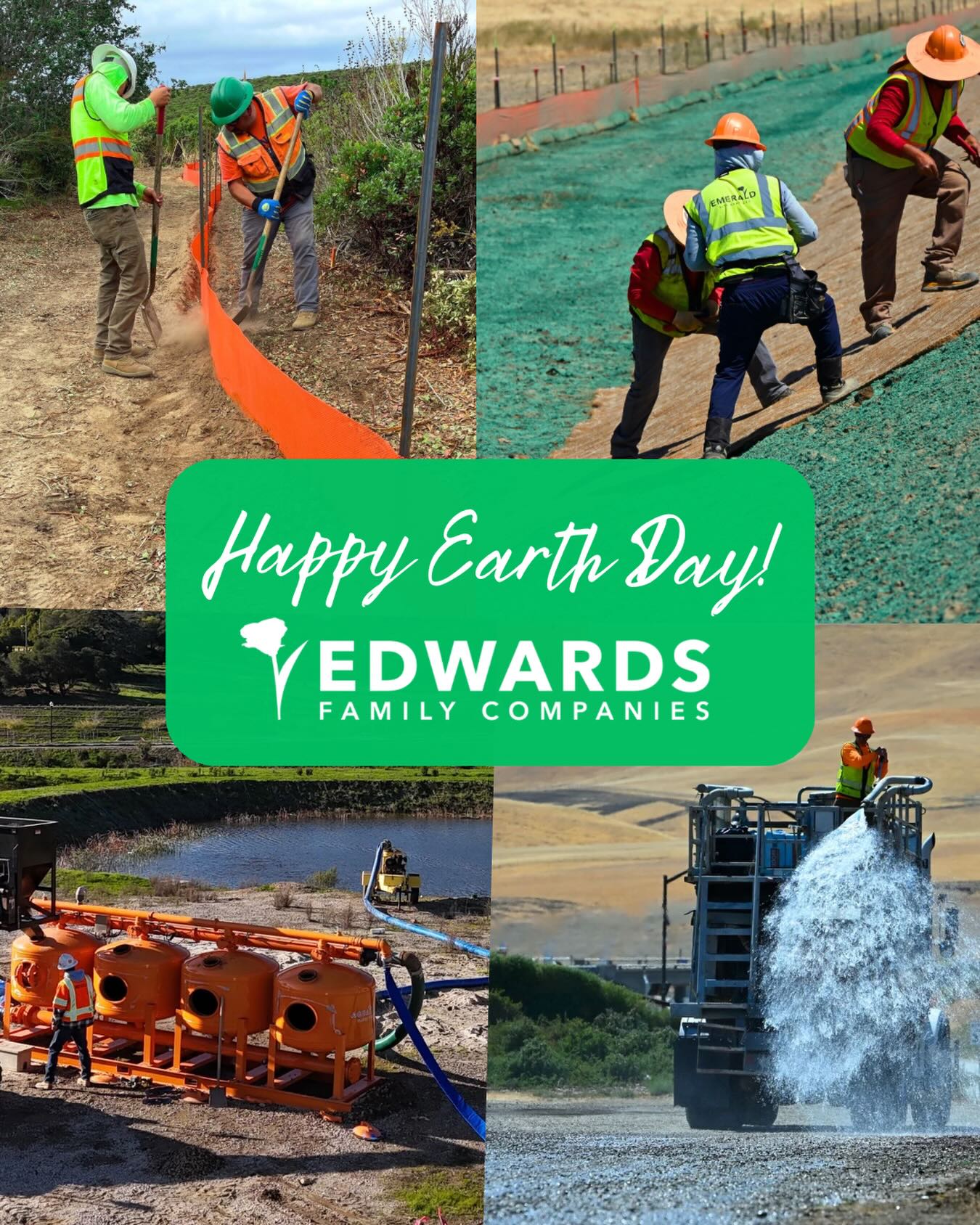 Happy Earth Day 🌱🌎
At Edwards Family Companies, environmental responsibility is at the heart of what we do. From the development of eco-friendly products to stormwater management, re-vegetation, and wildlife protection, we’re committed to finding sustainable solutions in every phase of work.
We operate at the intersection of progress and stewardship, helping builders create strong communities and lasting infrastructure while minimizing impact on our land and watershed.
Better projects. Cleaner outcomes. Guaranteed compliance. 🌿
#environmentalcompliance #californiacompliance #erosioncontrol #watertreatment #californiadevelopment