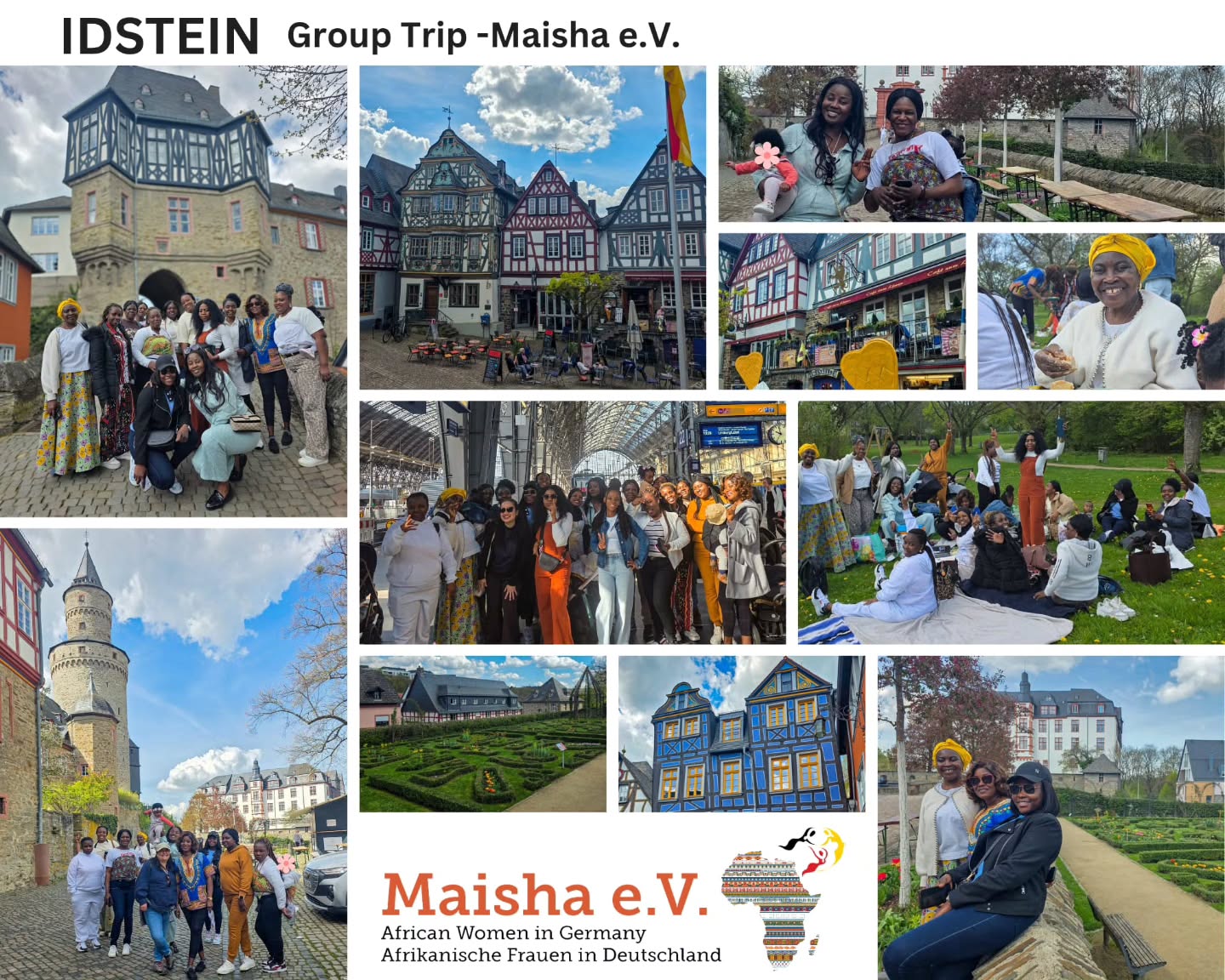 Am 17. April 2026 haben wir gemeinsam mit unseren Frauen aus dem Deutschkurs und ihren Kindern einen Ausflug nach Idstein gemacht.
Wir erkundeten die Altstadt und genossen ein gemeinsames Picknick mit afrikanischem Essen. Ein Tag voller Freude, Austausch und Gemeinschaft. 💛
***
On April 17, 2026, we organized a trip to Idstein together with our women from the German course and their children.
We explored the old town and enjoyed a picnic with African food. A day full of joy, connection, and community. 💛