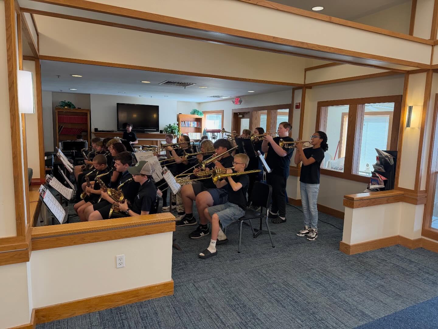 Great job today, MMS and CE Jazz Bands. Both bands toured the community, performing for Big Muddy Assisted Living, Tri-County Special Education, and Saint Andrew School. Next up for both groups: BBQ & Jazz at Southpaw Bar and Grill in Murphysboro, Thursday, April 30th!