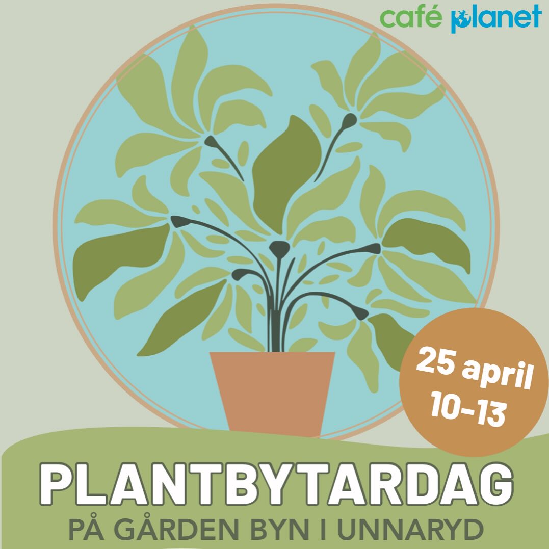 Välkommen på vårens andra Café Planet, plantbytardag i samarbete med Gården byn, Naturskyddsföreningen Hylte & Studiefrämjandet.
Vi ses på Gården Byn i Unnaryd för en härlig förmiddag där vi byter plantor och kunskap med varandra njuter av lokal och säsongsbetonad mat till självkostnadspris. Dessutom bjuds det på ett intressant föredrag på lämpligt tema. Mer info om det kommer.
TIDER
10.00 -12.00 – Plantbyte drop-in, ta med egna att byta eller skänk till Naturskyddsföreningens försäljning, aktiviteter för barn och vuxna.
12.00 – 13.00 - Mat och Föredrag
— Café planet Unnaryd är ett nätverk och en gemenskap där vi stöttar varandra, lär tillsammans och utmanas i hur vi gemensamt kan bli mer hållbara, på både lokal och global nivå, som individ, som gemenskap och som samhälle. Välkommen du också att vara med! —
Träffarna arrangeras i samarbete med Naturskyddsföreningen Hyltebruk och Studiefrämjandet
Vill du engagera dig i framtida träffar eller har idéer på teman för kommande Café Planet träffar? Tveka inte att höra av dig, vi blir gärna fler så vi kan göra mer :)
Erik@studiofolkhemmet.com +46 72 512 6862 #plantbytardag #caféplanet #unnaryd