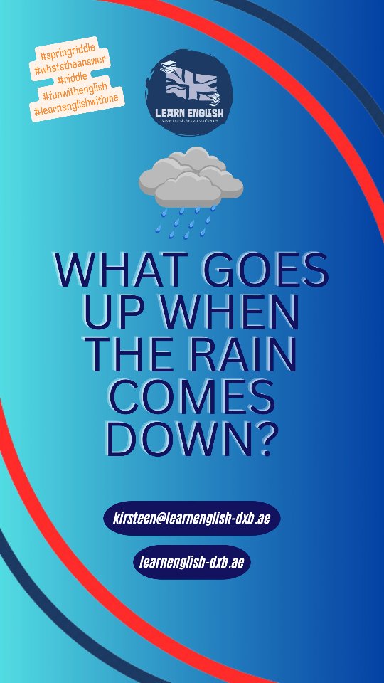 Do you know the #answer to our #Spring_Riddle ? Tell us in the #comments #riddle #funwithenglish