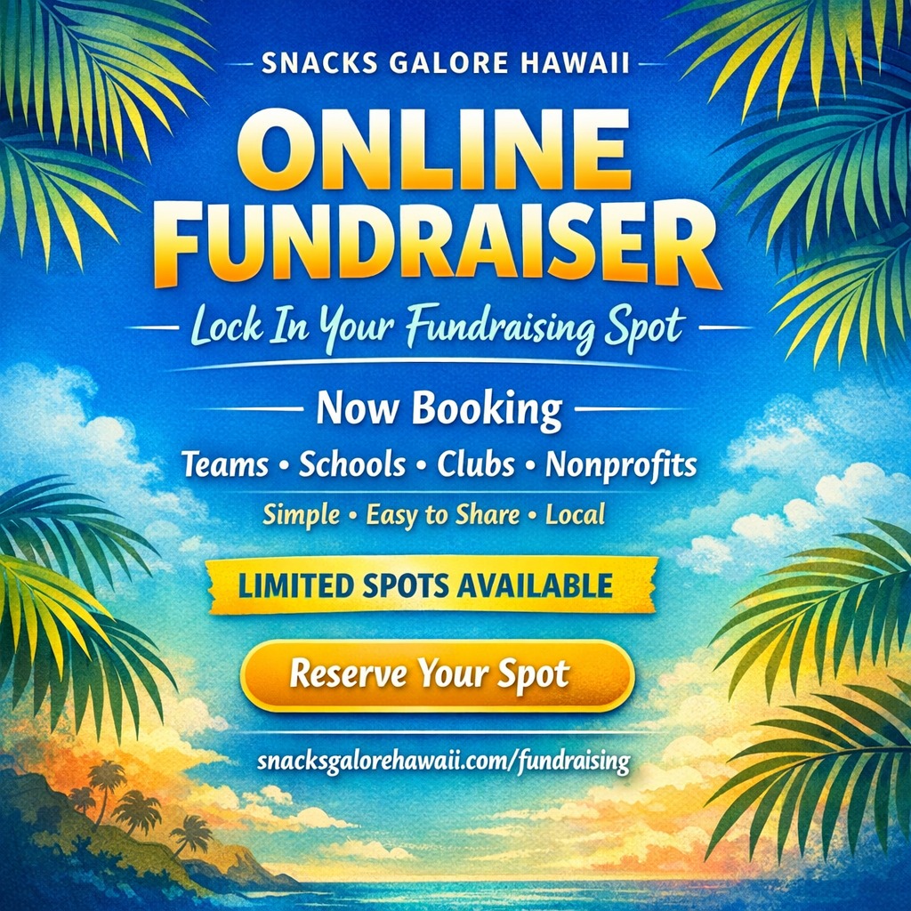 ๐ช Looking for a tasty way to support your cause? Our snack fundraisers are perfect for rallying your supporters! Letโs work together to achieve your fundraising goals. Head to https://www.snacksgalorehawaii.com/fundraising to get started! ๐ #EasyFundraising #SupportNonprofits #SnackTime