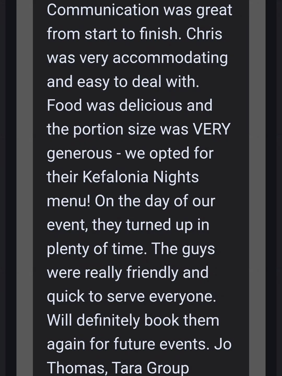 Lovely review from Tara Group
