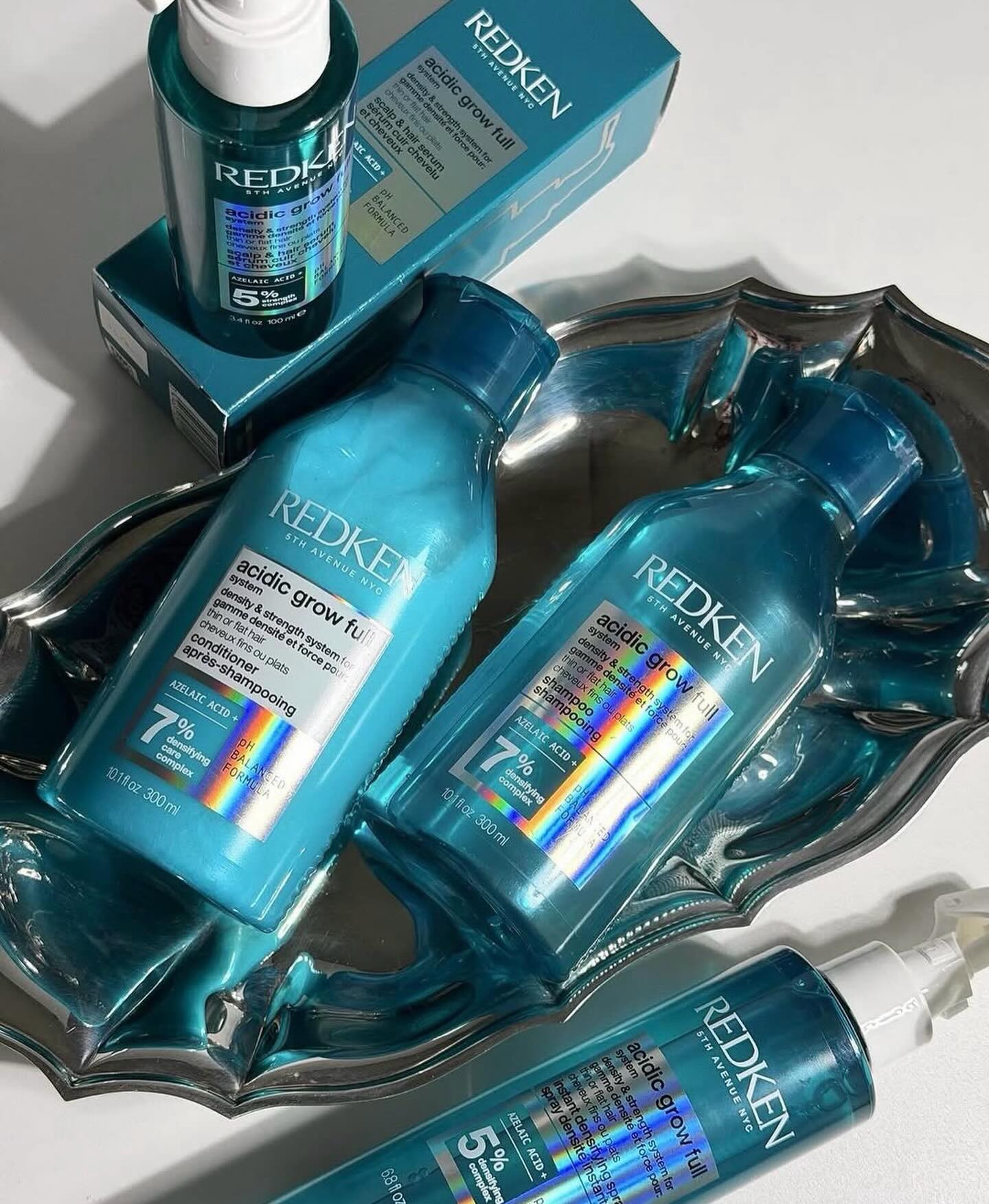 Meet the game-changer for fine, flat, or fragile hair ✨ the new Redken Acidic Grow Full System.✨
This isn’t just another “volume” line. It’s designed to support a healthier scalp (where real hair growth starts) while instantly giving you that thicker, fuller-looking finish we’re all chasing.
✨ What it does:
• Strengthens + supports the hair from root to ends
• Helps create the look of denser, fuller hair instantly
• Rebalances the scalp for healthier growth conditions
• Lightweight hydration (no heavy, greasy feel)
✨ The system includes:
Shampoo + Conditioner + Scalp Serum + Densifying Spray
→ aka your full routine for actual results, not just temporary fluff
If your hair has been feeling flat, weak, or just not the same lately… this is your sign.
Available now at Eau Salon 🤍
Ask your stylist if this system is right for you or shop in-salon next visit, your future hair will thank you.
#yqr #yqrhair #yqrhairstylist