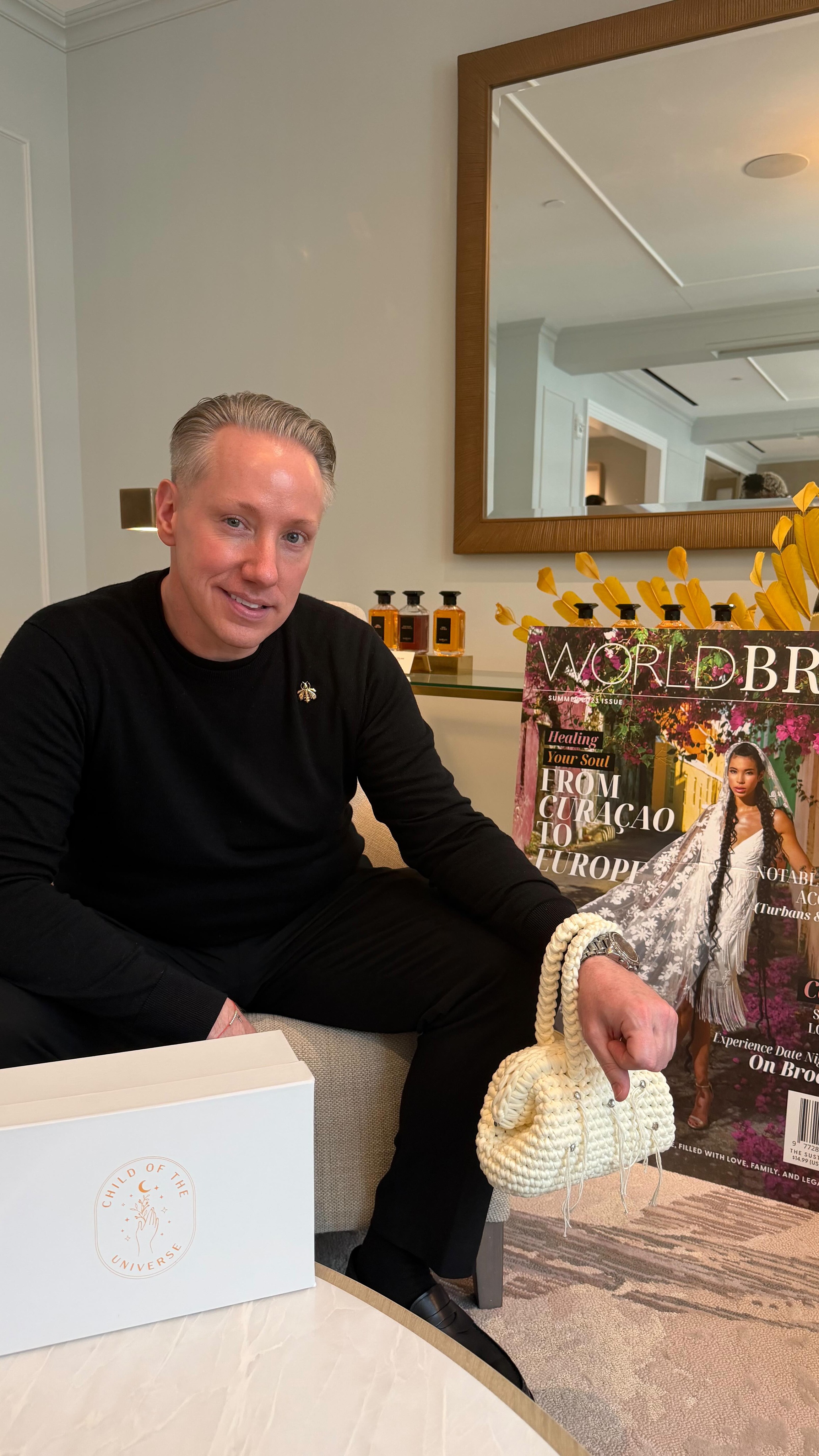 Mimi Lombardo’s product launch of crocheted bridal bags, closing out @nylbfw held at Guerlain Spa hosted by World Bride Magazine. #bridal #bridalinspo #nylbfw