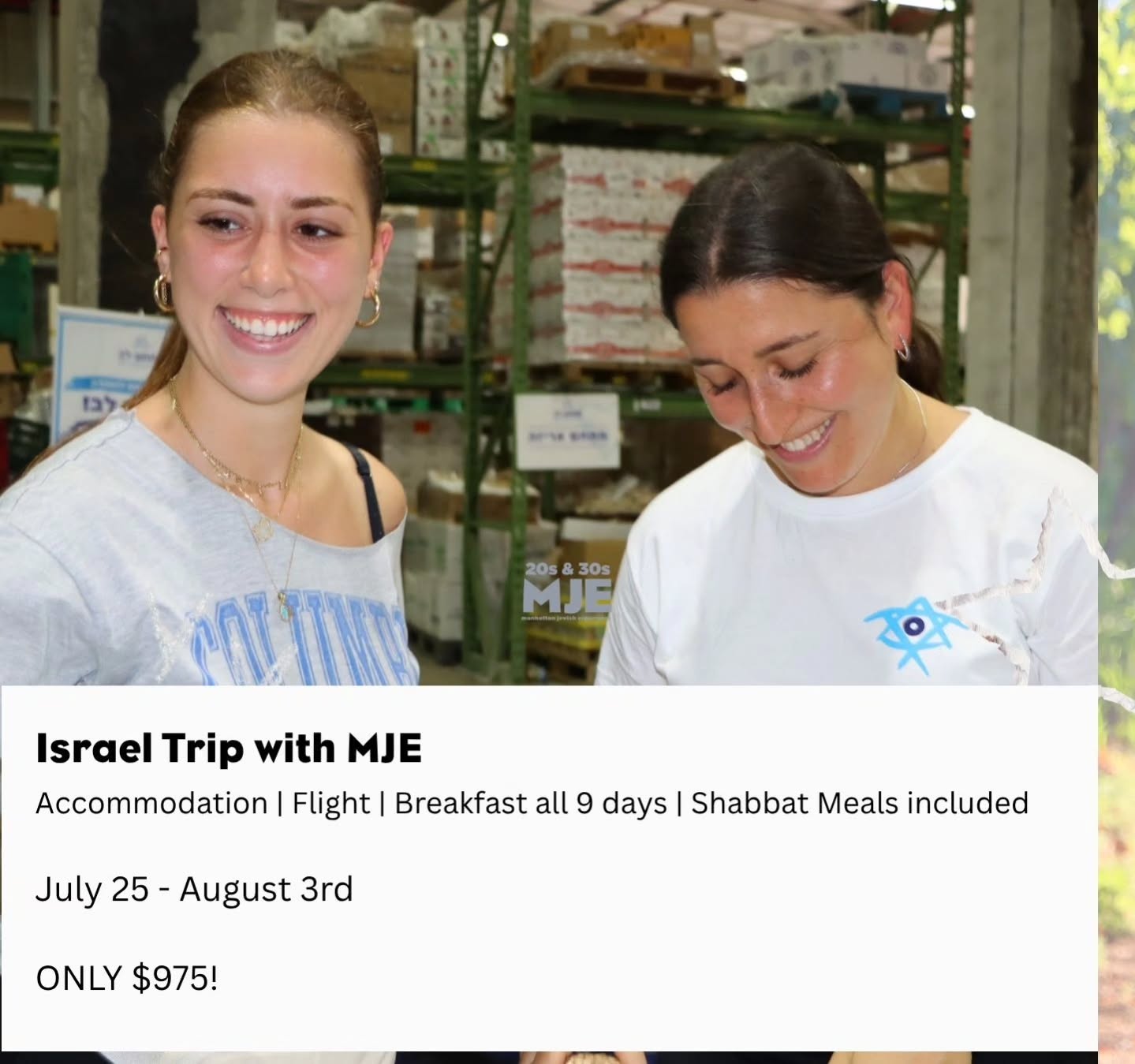 Israel with MJE 🇮🇱
Good people. Unreal experiences.
A trip you actually feel.
Spots are limited and applications close April 20th - don't miss it.
Apply now. Link in bio.
#MJE #Israel