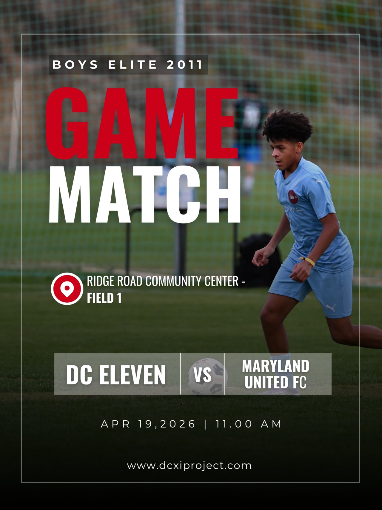 💥Game alert for Sunday! ⚽️ Join DCXI Academy on:
ㅤ
🗓Apr 19, 2026
🆚Maryland United Football Club
🕐11:00 AM
📍Ridge Road Community Center (DC) - Field 1
ㅤ
See you there!
ㅤ
If you want your player to be featured on this account, please DM us a pic!
ㅤ
Unleash your potential, become a master of the ball! Register with the link in bio.
.
.
.
.
.
#DCXIAcademy #DMVsoccer #GameSchedule #EDPSoccer #YouthSoccer