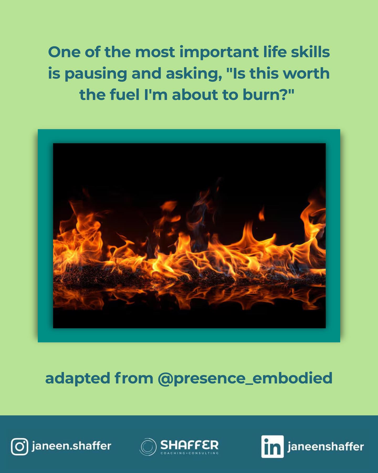 So much of our energy gets pulled toward reacting, proving, or carrying things that were never really ours to hold. But every moment offers a choice — where to place your attention, your effort, your energy.
One of the most important life skills is pausing and using our energy more consciously, because not everything deserves your fire. #energy #choices #pausing