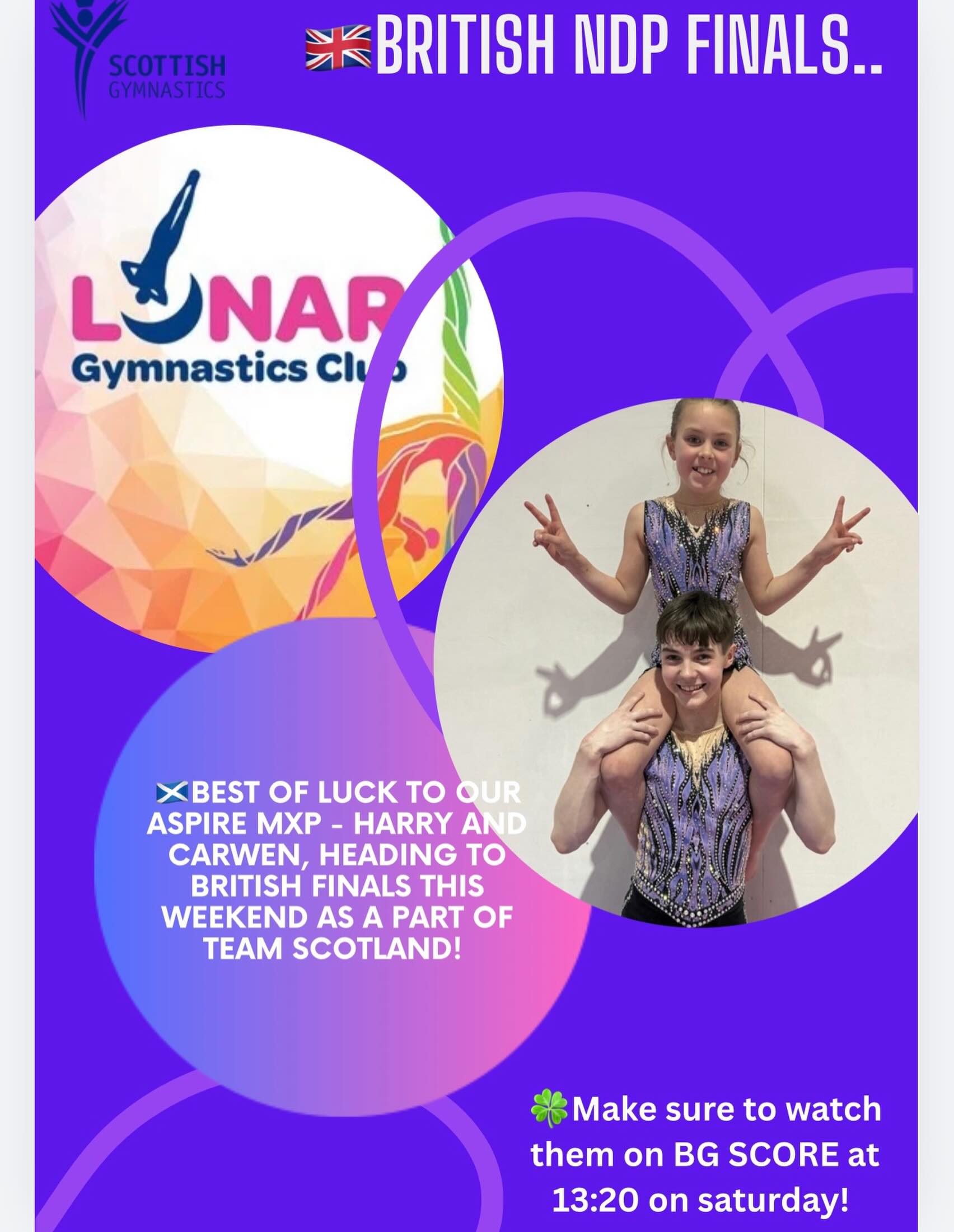 🏴🌟🍀 Make sure you watch our Aspire MXP on BG SCORE at 13:20 on Saturday afternoon!
🥹Best of luck, you have both worked so hard up to this moment go and give it your all!🫶🏽
