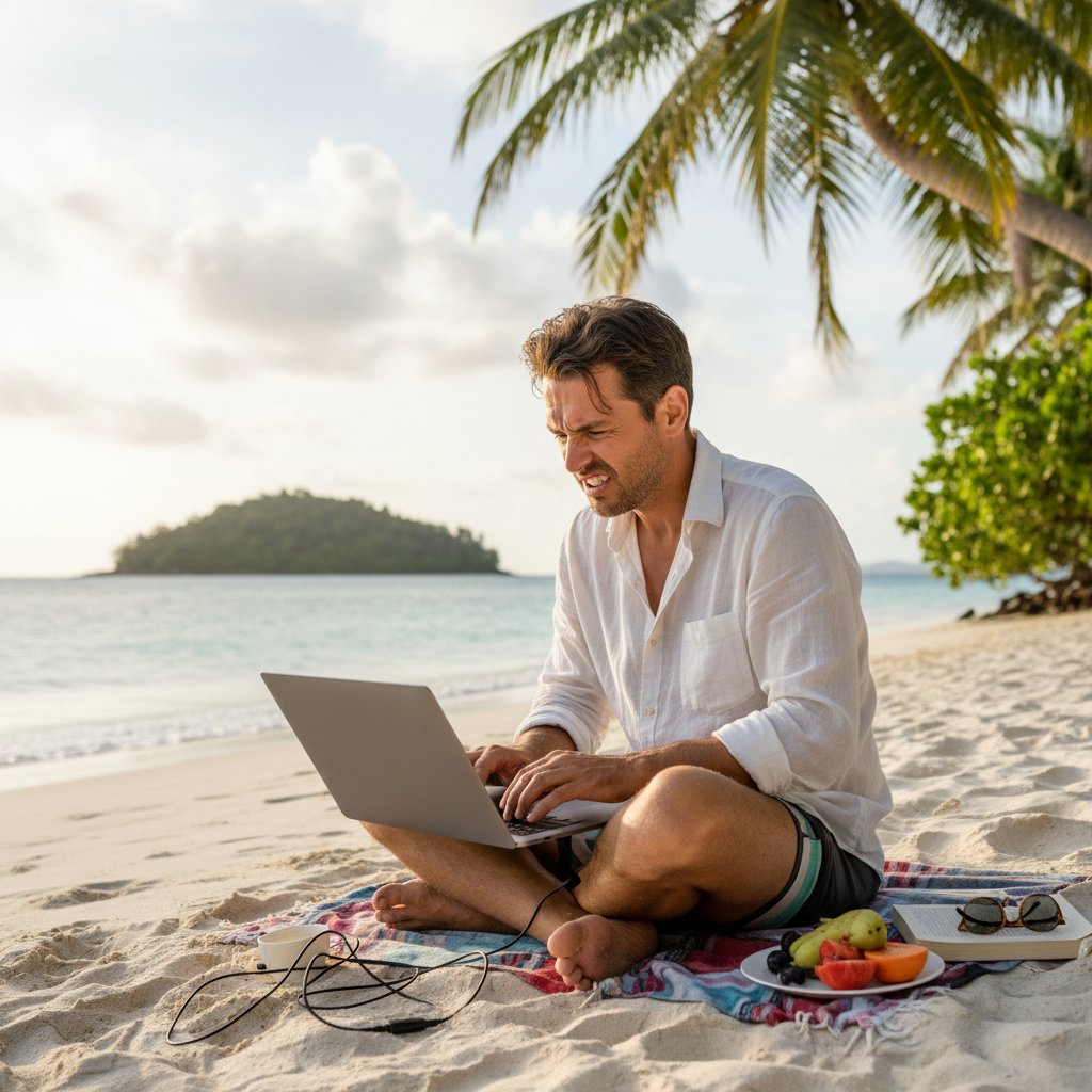 You're on vacation but you're still stressed. 😤
Why? Because you brought your nervous system with you.
The emails still ping. Your boss still texts. Your mind won't stop spinning. You're physically in paradise but mentally still at your desk.
That's not a vacation. That's just being somewhere else while staying the same.
Real rest requires disconnection. Not just from your phone—from the patterns that got you here.
What if your next week away actually changed something?
Chat with Brett about our retreats: https://calendly.com/wellness-travel/zoom-meeting