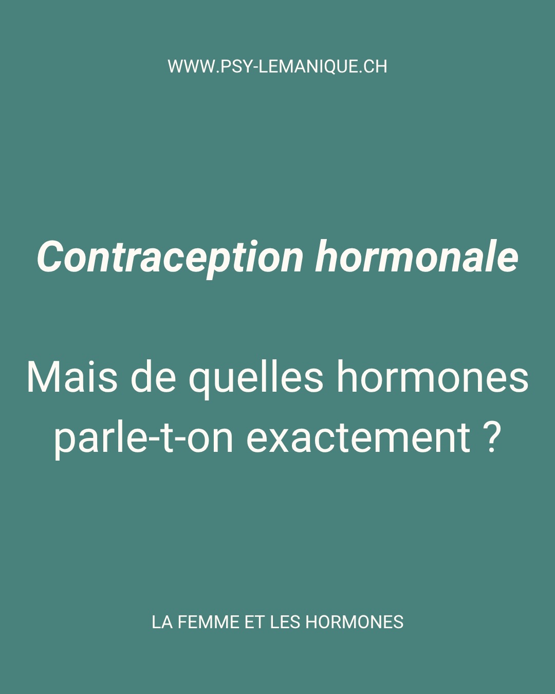 « Vous prenez des hormones ? »
La question revient souvent, en consultation comme entre femmes. La réponse semble évidente. Pourtant, elle mérite qu’on s’y attarde.
Car le mot hormone recouvre deux réalités très différentes — et cette confusion a des conséquences concrètes sur la santé des femmes.
Le corps féminin produit trois hormones sexuelles principales.
L’estradiol (E2), forme active des œstrogènes, protège les neurones et soutient l’humeur, la mémoire et la cognition. Il est produit par les ovaires, mais aussi dans le cerveau.
La progestérone (P4), souvent mal connue, agit sur les récepteurs GABA avec un effet apaisant. Elle favorise le sommeil et protège le système nerveux.
La testostérone (T), en plus faible quantité, soutient l’énergie, la motivation, la libido et la clarté mentale.
Ces molécules sont des signaux biologiques endogènes qui régulent le cerveau, le métabolisme et l’immunité.
La pilule, l’anneau ou le patch ne contiennent pas ces hormones naturelles, mais des analogues synthétiques. Leur objectif : bloquer l’axe hypothalamo-hypophyso-gonadique et empêcher l’ovulation.
Conséquence : pas d’ovulation, pas de pic d’estradiol, pas de progestérone, et une baisse de la testostérone. Le système hormonal n’est pas soutenu, il est mis en veille.
Confondre contraception hormonale et « prise d’hormones » au sens de supplémentation revient à confondre deux approches opposées : l’une freine le système, l’autre le soutient.
Les femmes ont le droit de savoir ce que font réellement les molécules qu’on leur prescrit.
#hormones #contraception #mentalhealth #psychiatry #womenhealth