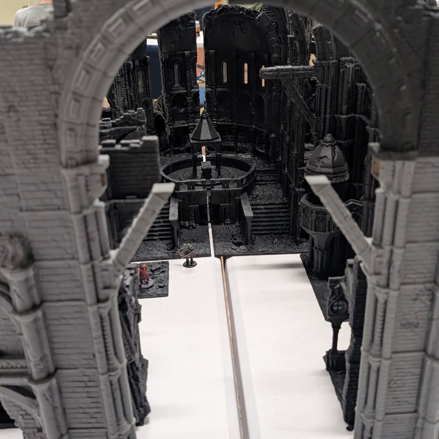 Recently social member and 3d printing madman @scampiuk has been working on a very LARGE project. Last night he brought approximately 1/5th of that project to the social to dry-fit it together on a few tables.
It's impressive, it's flipping huge, it's a whole cathedral for Trench Crusade and we are HERE for it.
#trenchcrusade #3dprinting #gothic #wargaming #hobby