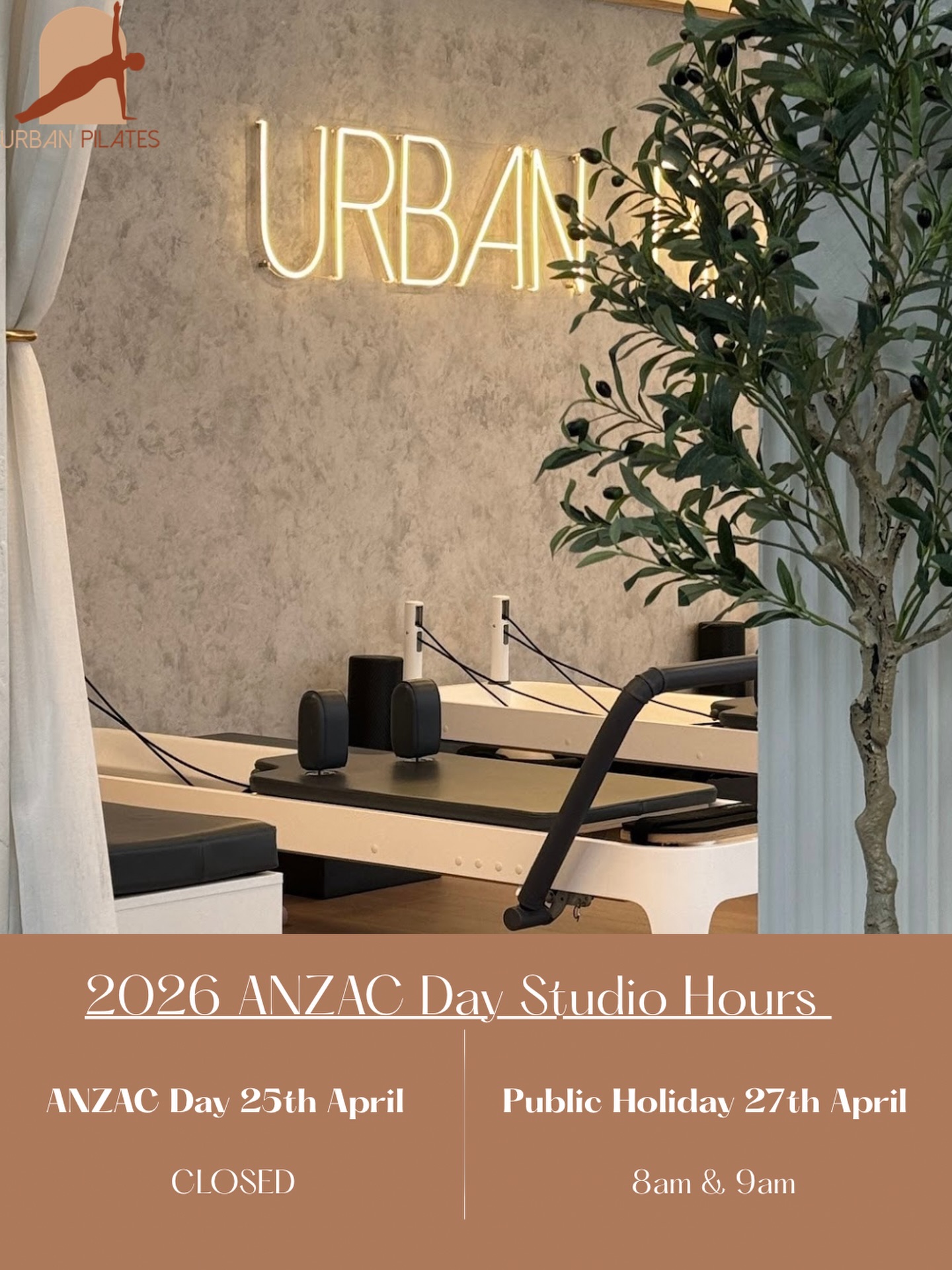 āļøANZAC Day Timetable Update
We will be closed on the 25th of April 2026.
8am & 9am classes will run on the 27th of April 2026.
Check out the updated timetable and book your spot early through the Urban Pilates APP š²