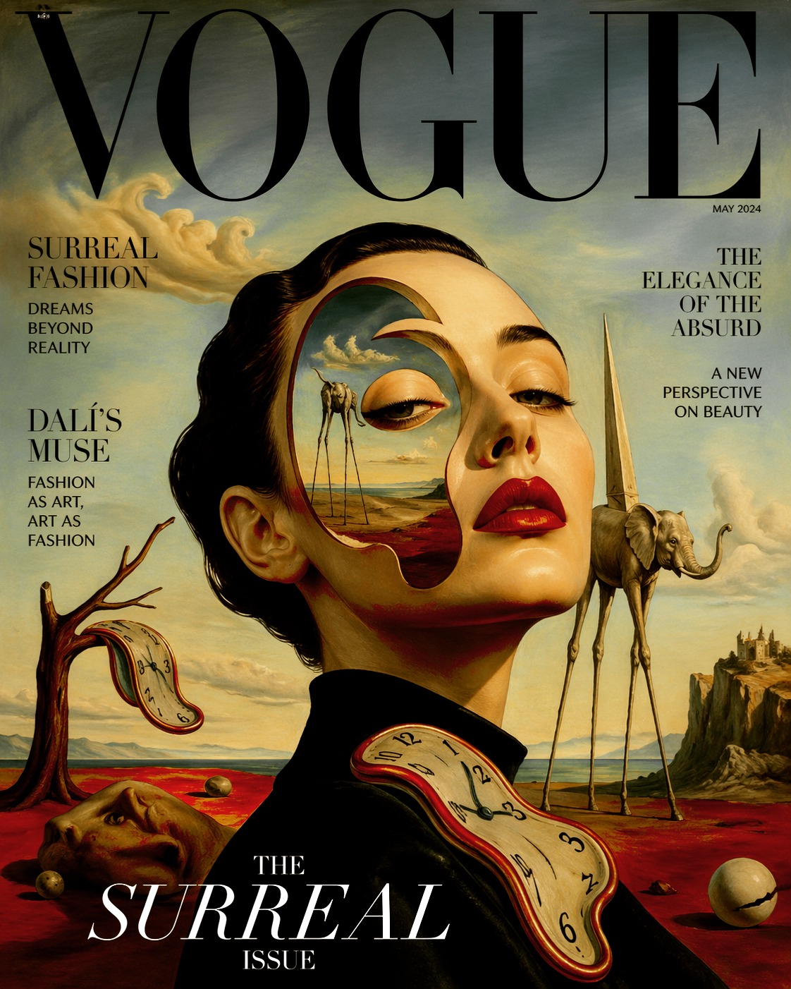đđ¤ When DalĂ meets Vogue, reality stops behaving. â¨
A surrealist fashion cover reimagined through dream logicâwhere beauty is fragmented, time melts into form, and editorial style becomes fine art. This piece blends high fashion aesthetics with Salvador DalĂ-inspired surrealism to create a bold, dreamlike magazine world that feels both familiar and impossible. đ
This is where AI art, editorial design, and conceptual fashion collideâturning a Vogue-style cover into a visual hallucination you canât scroll past.
Designed by CBirdCreative
cbirdcreative.com
Surreal fashion art | AI generated editorial design | DalĂ inspired illustration | conceptual magazine cover | high fashion surrealism | creative digital collage | pop surrealism fashion art
#CBirdCreative #SurrealArt #vogue #DaliInspired #VogueStyle #FashionEditorial #AIArt #DigitalArt #SurrealFashion #CreativeDesign #PopSurrealism #EditorialDesign #ConceptArt #MagazineCoverDesign #FashionArt #ArtDirection #ModernSurrealism #GraphicDesignStudio #LuxuryAesthetic #VisualStorytelling #CreativeInspiration #AIArtist #ContemporaryArt #DesignInspiration #ArtOfInstagram #HighFashionArt