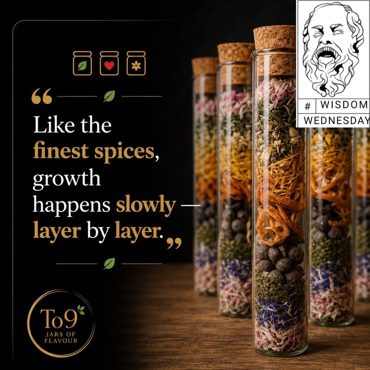 Wednesday Wisdom
Never stop growing.
#To9HerbAndSpice
#wednesdaywisdom
#quotesindonesia
#spicelovers