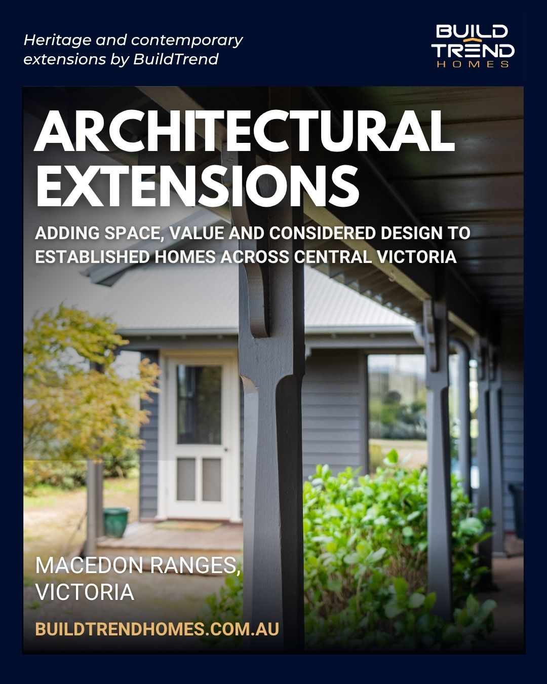 Extending an established home in the Macedon Ranges requires a builder who understands the existing structure as well as the new addition. BuildTrend has experience across Woodend, Newham, Gisborne and Central Victoria, working with architects and homeowners to add space and value without compromising what was already there.
#buildtrendhomes #macedonrangesbuilder #homeextension #architecturalextension #centralvictoria