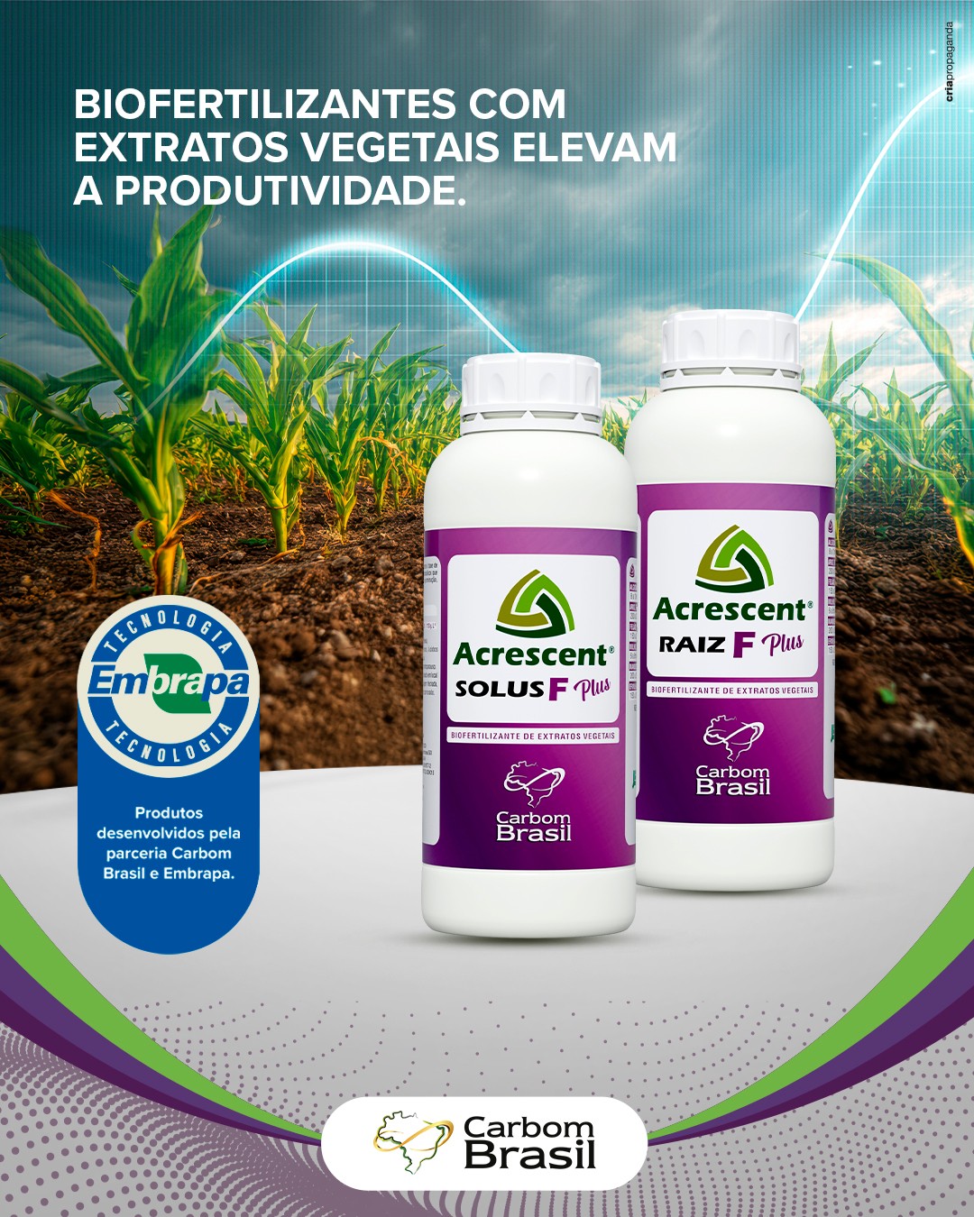 A base de um sistema produtivo eficiente está na vida do solo. 🌱
Os biofertilizantes da linha Acrescent utilizam extratos vegetais e biotecnologia para ativar processos naturais, melhorar a estrutura do solo e ampliar a disponibilidade de nutrientes.
Esse manejo fortalece a lavoura, reduz perdas e contribui para uma agricultura orgânica e sustentável.
Carbom Brasil é tecnologia que vem de produtor para produtor.🤝
#CarbomBrasil #Biofertilizantes #SoloVivo #AgriculturaOrgânica #Acrescent