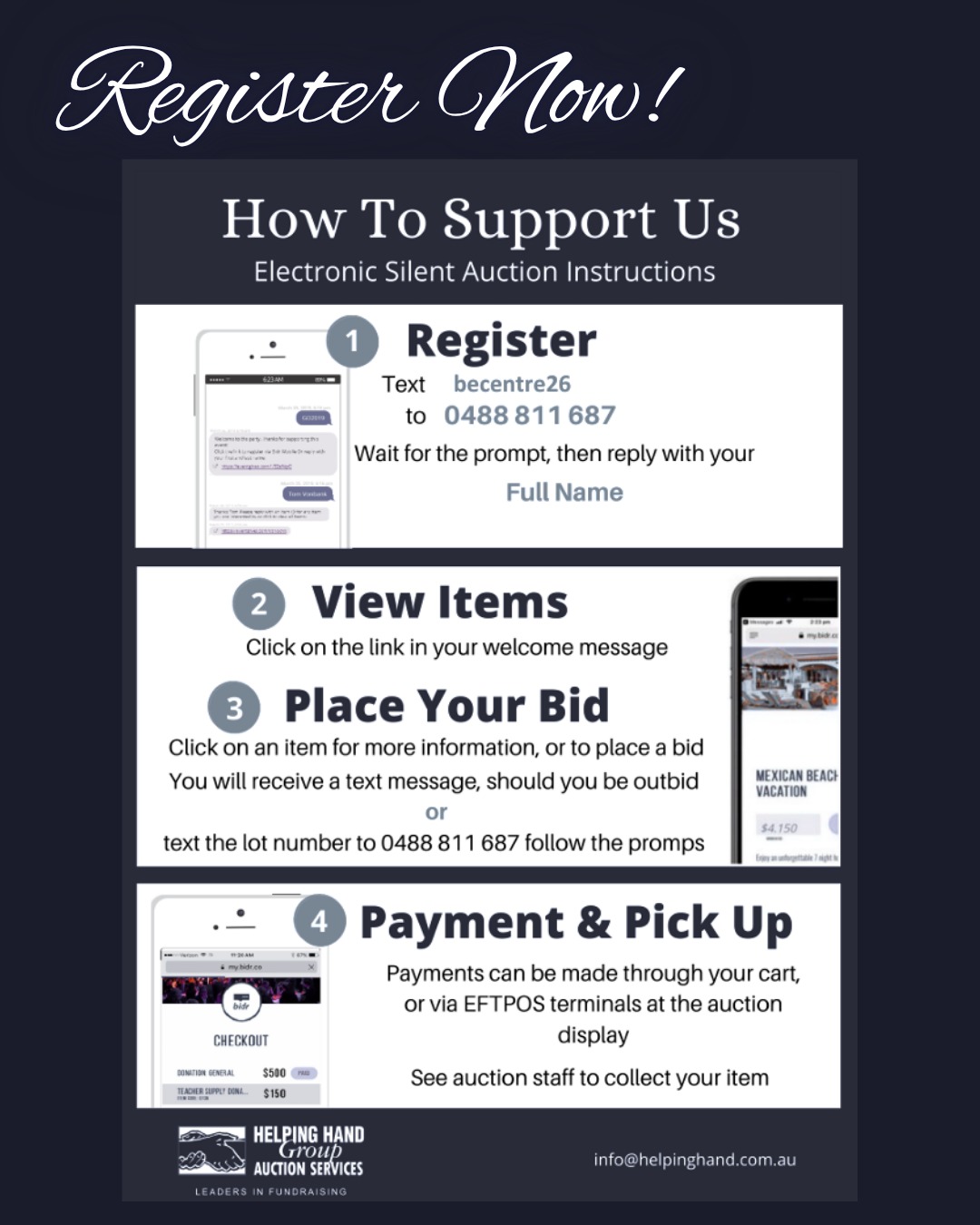 The countdown is on to our charity gala event on this Friday the 24th of April, and with that, it is time to get registered for our silent auction platform! We have an exciting lineup of silent auction items that we cannot wait to share with you!
In order to get registered, please follow the prompts on the form. Once activated, you will be able to see the incredible items we have up for grabs and start getting your bids ready!
A very big thank you to all the generous prize supporters that have donated these incredible items to make our night truly special!
If you cannot make it on the night, please still feel free to register and place your bids ahead of the night!
Thank you to our generous prize supporters:
@tarongazoo @archierosedistillingco @dive.centre.manly @dyrsl @aqua.ignis.blackheath @merrypeople @ragingwaterssydney @maestro_hospitality @shotoverjetnz @thesurfboardwarehouse @sydney_seaplanes @manlypacificmgallery @verveportraits @louiseknowles.art @sydneytheatreco @crystalbrookbyron @outfall_art_collective_ @sydney_by_kayak @lilianfelsbluemountains @theboathousegroup_ @alfrescoemporium @dogasydney @briarridgevineyard @forno.46 @basindining @pacificwaters_portstephens @fastrackexperiences @ensembletheatre @thebanyabathhouse @lovetailsphotography @luxury.escapes @billabongretreat @petersonswines @zephyr_horses @iflyoz @pathstopurposesydney @opalcoveresort @lunaparksydney @tania_taylorfrost @mark.lollback