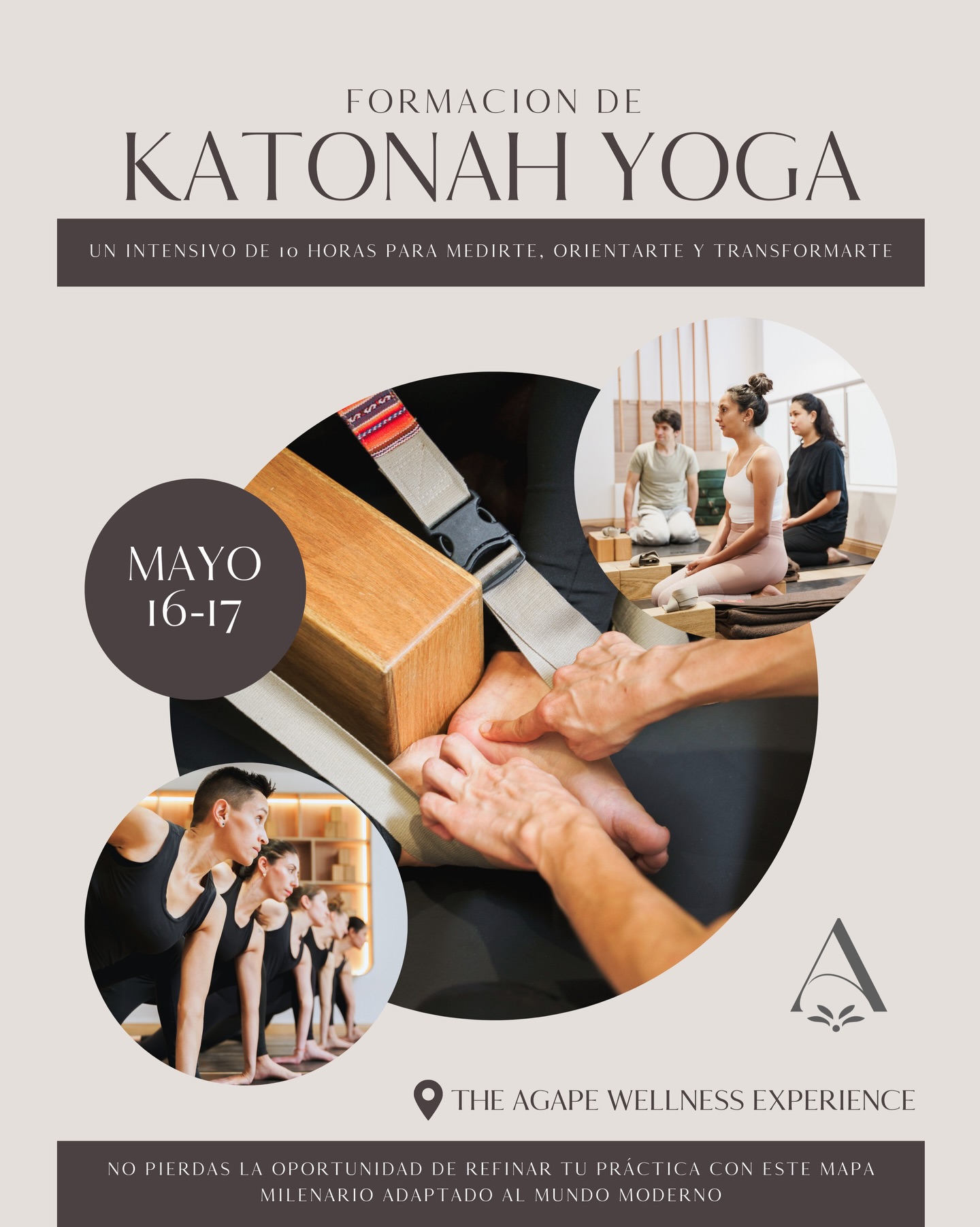 TU CUERPO ES UN MAPA: Intensivo Katonah Yoga✨
Únete a Majo Lovejoy y Selva Aliss en una inmersión de 10 horas dedicada a la herramienta más poderosa del Katonah Yoga: El Cuadrado Mágico.
Aprende a medirte, orientarte y habitar tu estructura con técnica y visión.
🗓️ LA CITA
- 16 Mayo: Los Pisos (Estabilidad, Habilidad e Imaginación).
- 17 Mayo: Los Lados (Solar, Lunar y Estelar).
🕑 Hora: 2:00 PM - 7:00 PM.
✨ ¿POR QUÉ VENIR?
El Cuadrado Mágico te da las coordenadas para salir del hábito y entrar en la técnica. 10 horas de ajustes, geometría y transformación.
📍 Lugar: The Ágape Wellness Experience
🎟️ Cupos Limitados.
¡Dale a tu práctica una brújula!
Escribe MAPA en los comentarios y te enviamos toda la información por DM. 📩