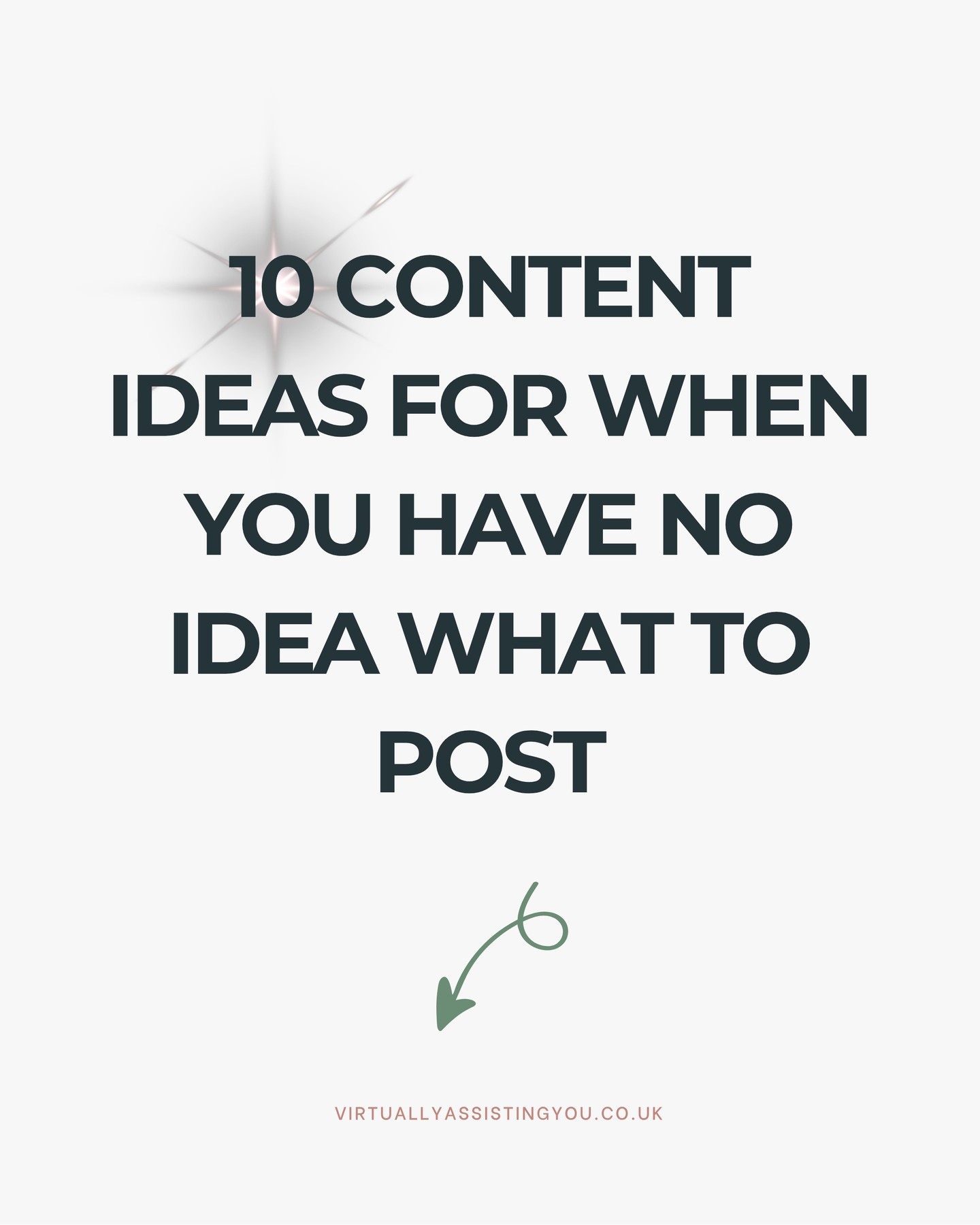 We've all been there.
You know you need to show up online, so you open the app.
You stare at the screen.
You close it again.
And this goes on until you completely give up 😅
So here are 10 simple content ideas you can pick up and use any time you're stuck:
• A common myth your clients believe
• A mistake you see all the time
• A 'you're not alone if…' post
• A quick tip they can try today
• A gentle mindset shift
• A behind-the-scenes of your day
• A reassurance post - 'you're not doing it wrong'
• A client win (big or small!)
• A personal story that shaped your work
• A 'save this for later' value tip
Pick one.
Think of one person you're speaking to.
Keep it simple...and just start 🙌🏼
📌 Save this for next time you're stuck staring at a blank screen!
𝗣𝗦. If you'd love someone to take this off your plate completely, that's exactly what my 𝗖𝗼𝗻𝘁𝗲𝗻𝘁 𝗞𝗶𝗰𝗸𝘀𝘁𝗮𝗿𝘁 gives you - 30 days of strategy and done-for-you content, all ready to go. Comment 𝗞𝗜𝗖𝗞 below and I'll tell you more!