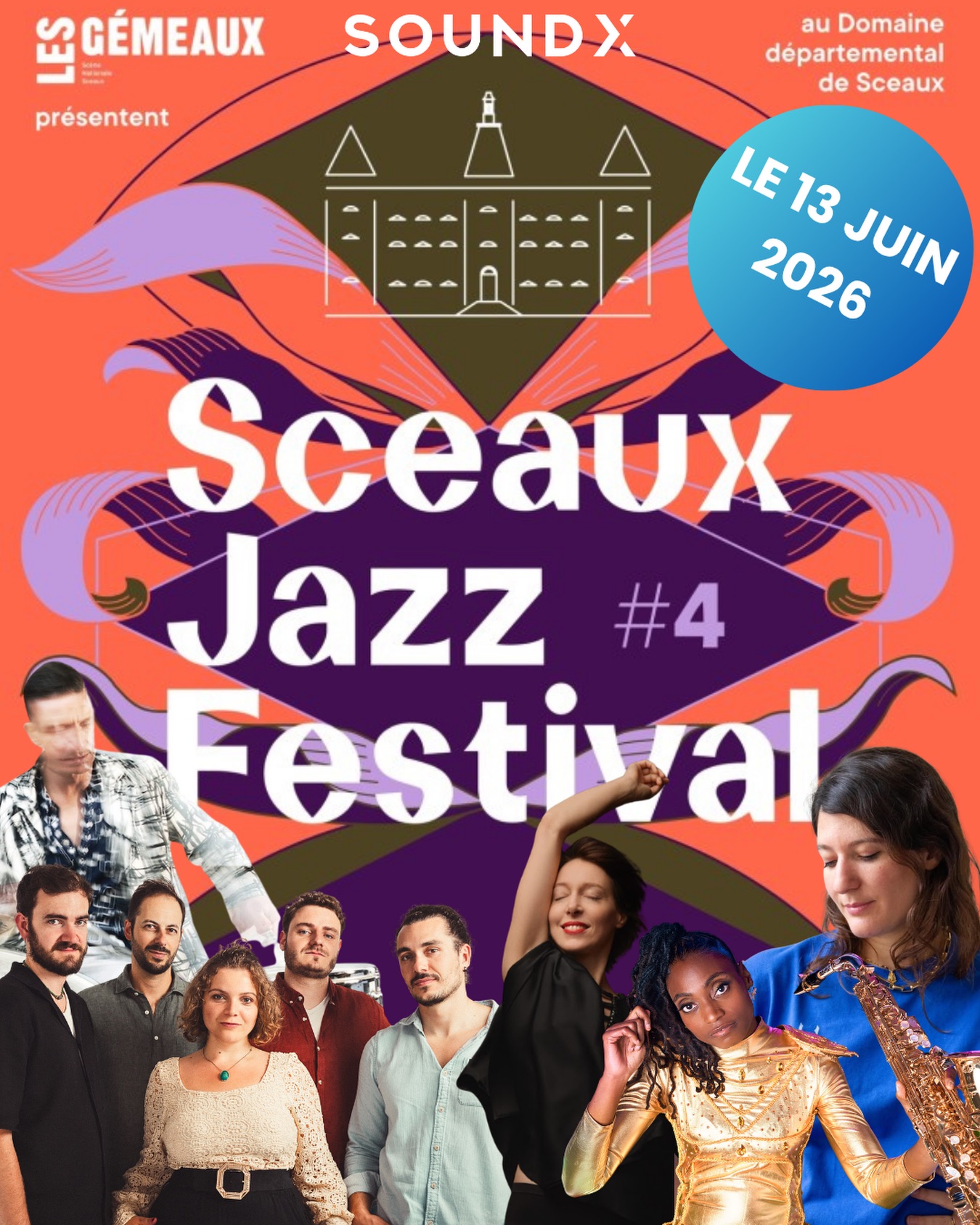 Le Sceaux Jazz Festival revient du 11 au 14 juin 2026 dans la Cour d’honneur du Château de Sceaux.
Rendez-vous le samedi 13 juin avec les gilets vibrants @soundxtech pour une expérience unique proposée par @theatregemeaux
_____
SCEAUX JAZZ FESTIVAL 2026
📅13 JUIN
📍COUR D’HONNEUR DU CHÂTEAU DE SCEAUX
_____
PROGRAMME :
15H : @antoninleymarie – Morphing (Dancefloor for kids)
17H : @lourivaille, @elliavir_music (entrée libre)
19H : @lakeciab– We dream (sortie en juin 2026)
21H : @jeannecherhal
+ 22H30 : DJ Set – @sharouh
* L’accès au DJ set est réservé pour les détenteurs du billet du concert de 21h (Jeanne Cherhal)
🔗 Informations et réservation – sur le site lesgemeaux.com