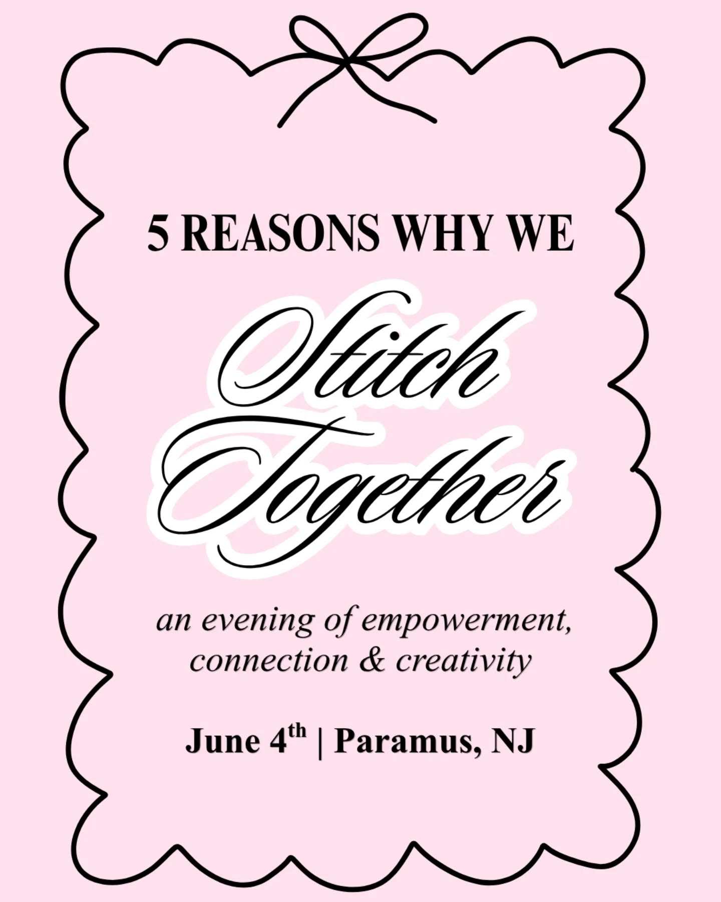 Not every women’s event leaves you feeling actually connected. This one will 💓
On June 4th, we’re bringing together an amazing group of women for a night of stitching, creativity, conversation, mocktails, bites, and the kind of energy that reminds you who you are outside of your endless to-do list.
No awkward networking.
No experience needed.
No pressure to be “crafty.”
Just a room full of supportive women creating something with their hands instead of scrolling on their phones for once.
You’ll leave with:
✨ A custom embroidered piece you’ll actually want to wear
✨ New connections with incredible local women
✨ A creative hobby that feels calming instead of overwhelming
✨ A night that feels like a reset
Hosted inside the gorgeous @anyafotostudio in Paramus alongside amazing women-owned businesses including @thegoodnightnurse, @moxieridgewood, @glampinginn and more.
And yes…there are only a few spots left 👀
Grab your seat at EmbroideryBabes.com before we sell out.
Comment STITCH and I’ll send you the link directly 🪡
#BergenCountyNJ #NJMoms #WomensEmpowerment #GirlsNightNJ #EmbroideryWorkshop