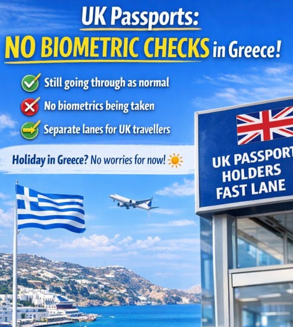 🚨 Greece update for my lovely travellers 🇬🇷✈️
If you’ve been hearing about new EU biometric checks and wondering what it means for your holiday, here’s the simple, honest update…
Right now, if you’re travelling on a UK passport into Greece, you are NOT being asked to give biometric data at the airport.
No fingerprints. No extra steps. No added stress 👍
There was an announcement earlier this month suggesting British travellers would be exempt, and while some of that has since been removed from official pages, the reality on the ground is this 👇
✈️ UK travellers are still going through as normal
✈️ No biometric registration being taken
✈️ Some airports even using separate lanes to keep things moving
So for now, it’s business as usual when you land… and that’s exactly what we want when you’re heading off on holiday ☀️
I’ll keep an eye on this as things develop across Europe, but if you’ve got Greece booked or are thinking about it, there’s nothing to worry about at the moment 💙
Thinking about Greece this year? Let’s get it sorted 👇
📞 07856872978
☎️ 01843 223462
📧 nctravel@travel-pa.com
🌐 www.nctravel.co.uk
#TravelUpdate #Greece2026 #NCTravelUK