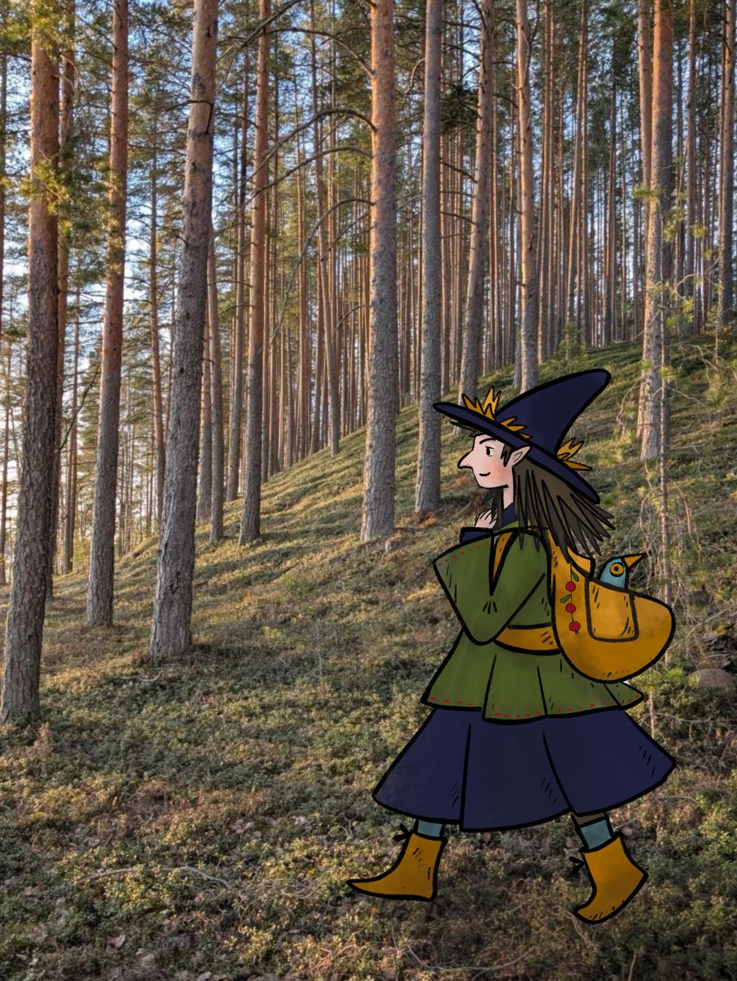 Walk through the forest
#suomenmetsä #finnishforest #characterdesign #springwitch #windhair