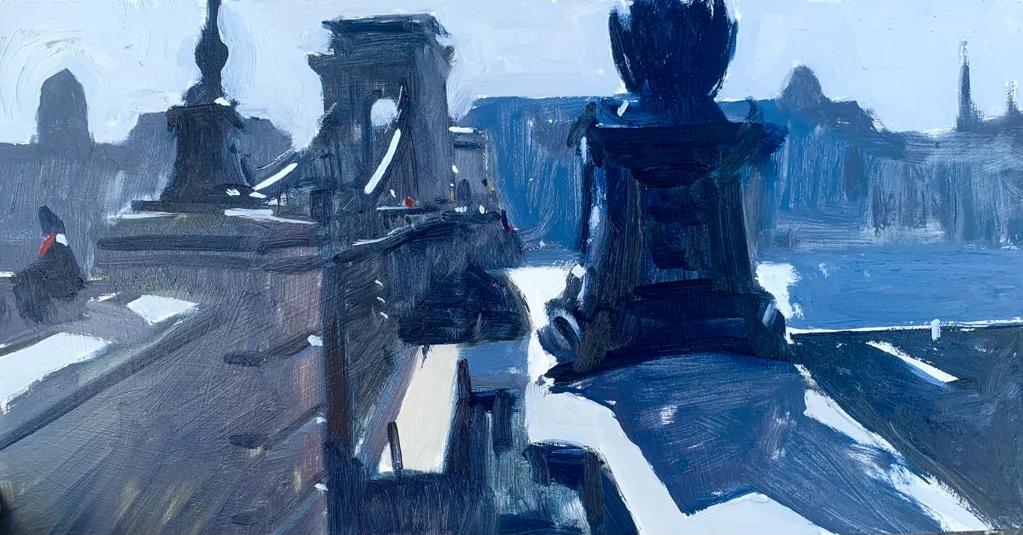 Another go at Chain Bridge over the Danube- Budapest
#oilpainting @royalinstituteofoilpainters #danube #bluedanube #budapest #pleinair