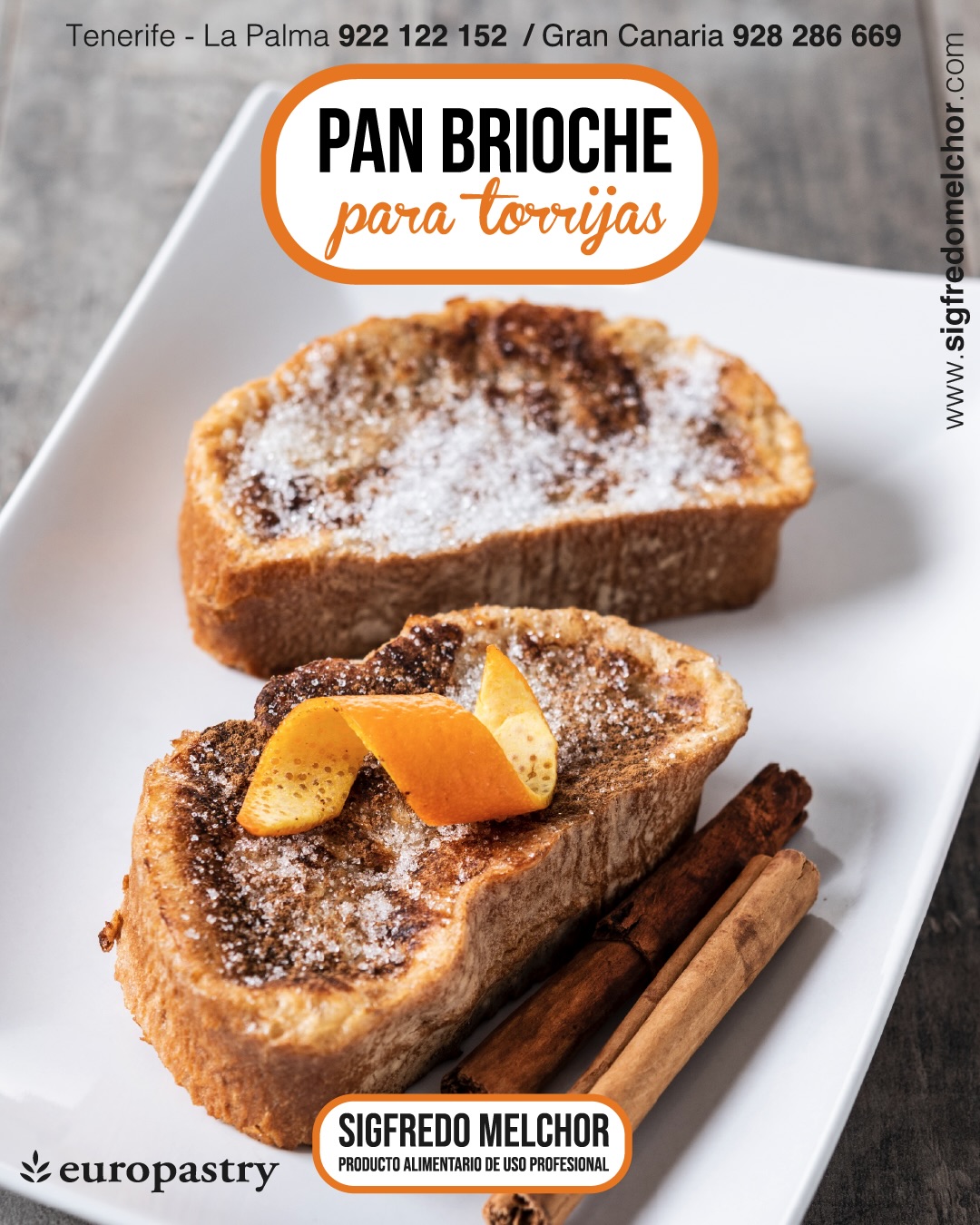 🍞✨ El secreto de unas torrijas perfectas empieza aquí
Nuestro Pan Brioche para Torrijas combina mantequilla y masa madre para lograr una textura increíblemente suave y esponjosa 🤍
🥖 Precortado y listo para usar
🔥 Ideal para un dorado perfecto
😋 Sabor tradicional con un toque irresistible
Convierte cada torrija en una experiencia única que se deshace en la boca… ¡como las de siempre, pero mejor!
📍 Disponible en Canarias
📞 Tenerife, La Palma y Gran Canaria
#PanBrioche #Torrijas #Repostería #Foodservice #Europastry SigfredoMelchor DulcesTradicionales SemanaSanta Hostelería