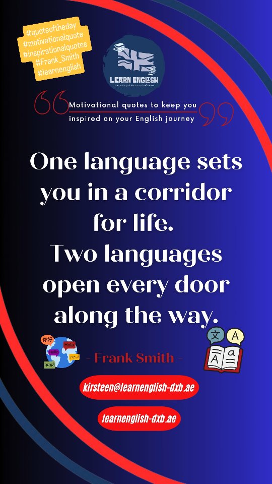 Today's #motivationalquote is from #frank_smith we hope it keeps you #inspiredandmotivated to #learnenglish #inspiringquotes