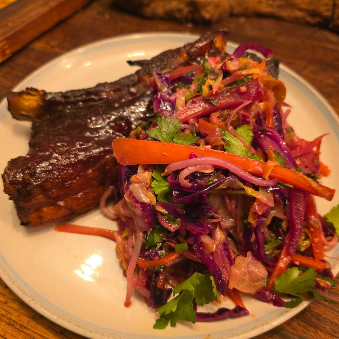 Who says slaw has to be cold? ... This warm Asian Style Hot Slaw is perfect for when you want the freshness of a slaw to cut through the rich fattiness of something like this beautiful barbeque pork belly rib, but its still a little chilly outside 🩷
This flavour packed warm slaw recipe can be found in the Spring section of my website (Website link in bio) x